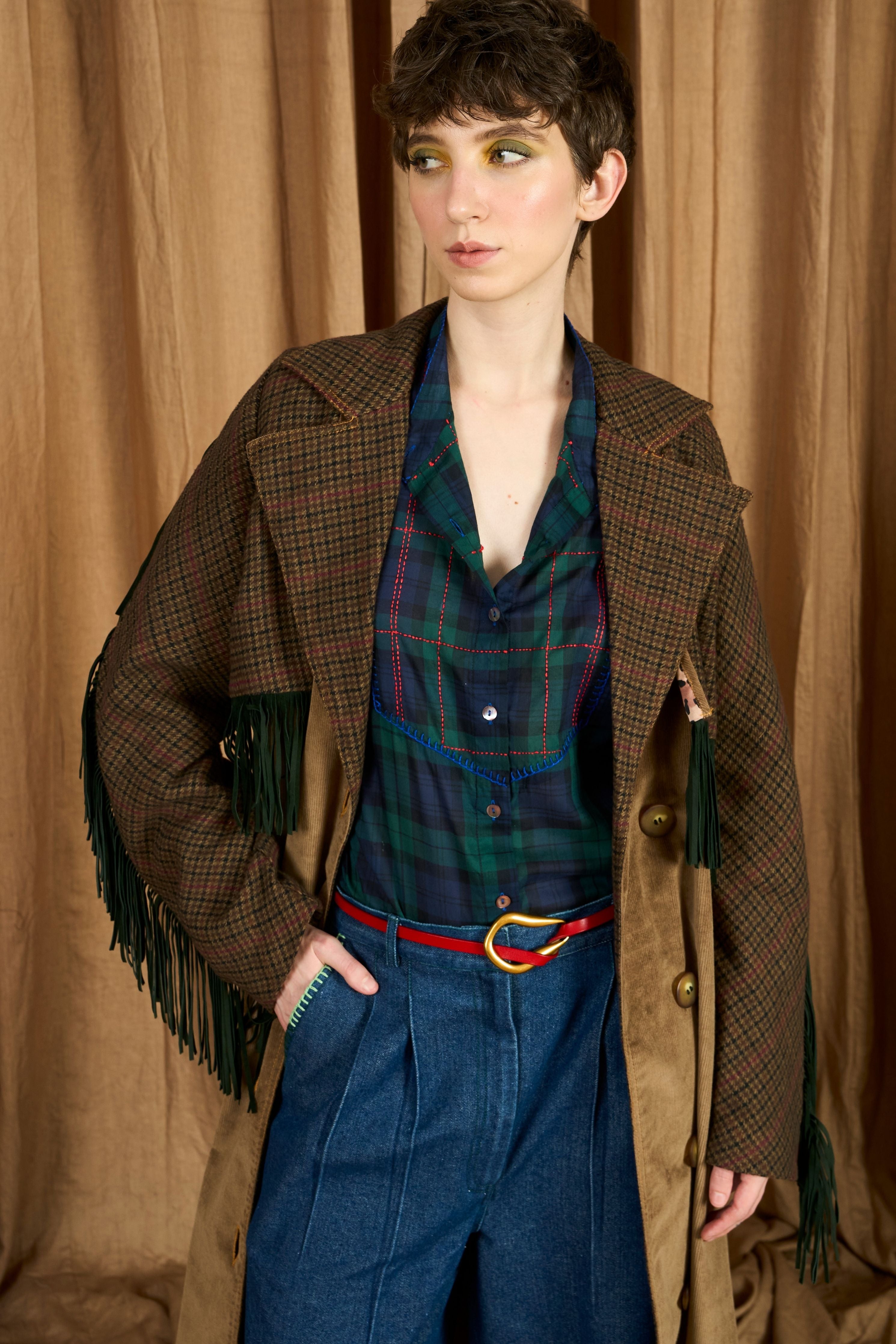 The Autumn Trench W Leather Fringes