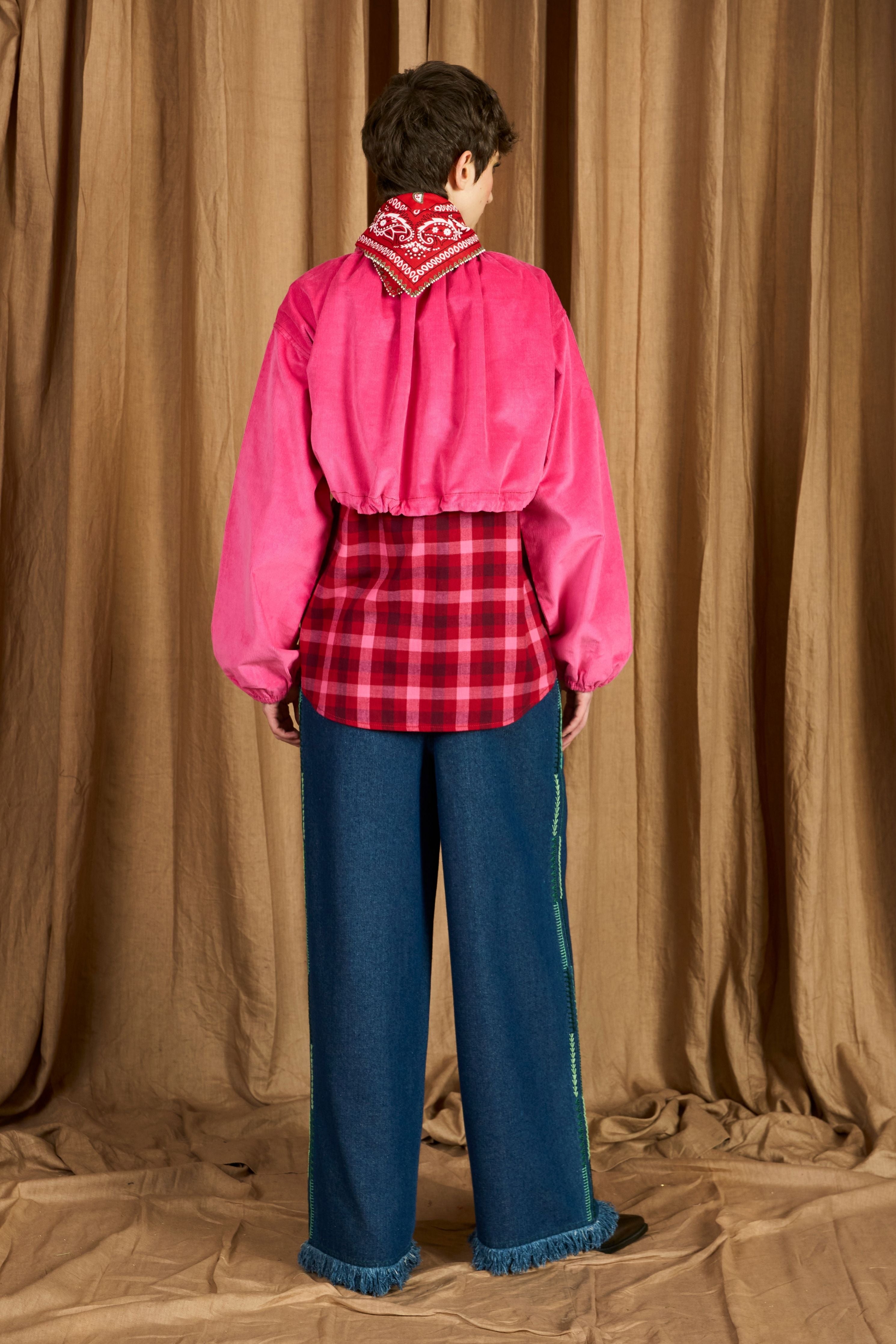 The Drawstring Parka Shirt With Raffia & Embroidered Trophy Detail