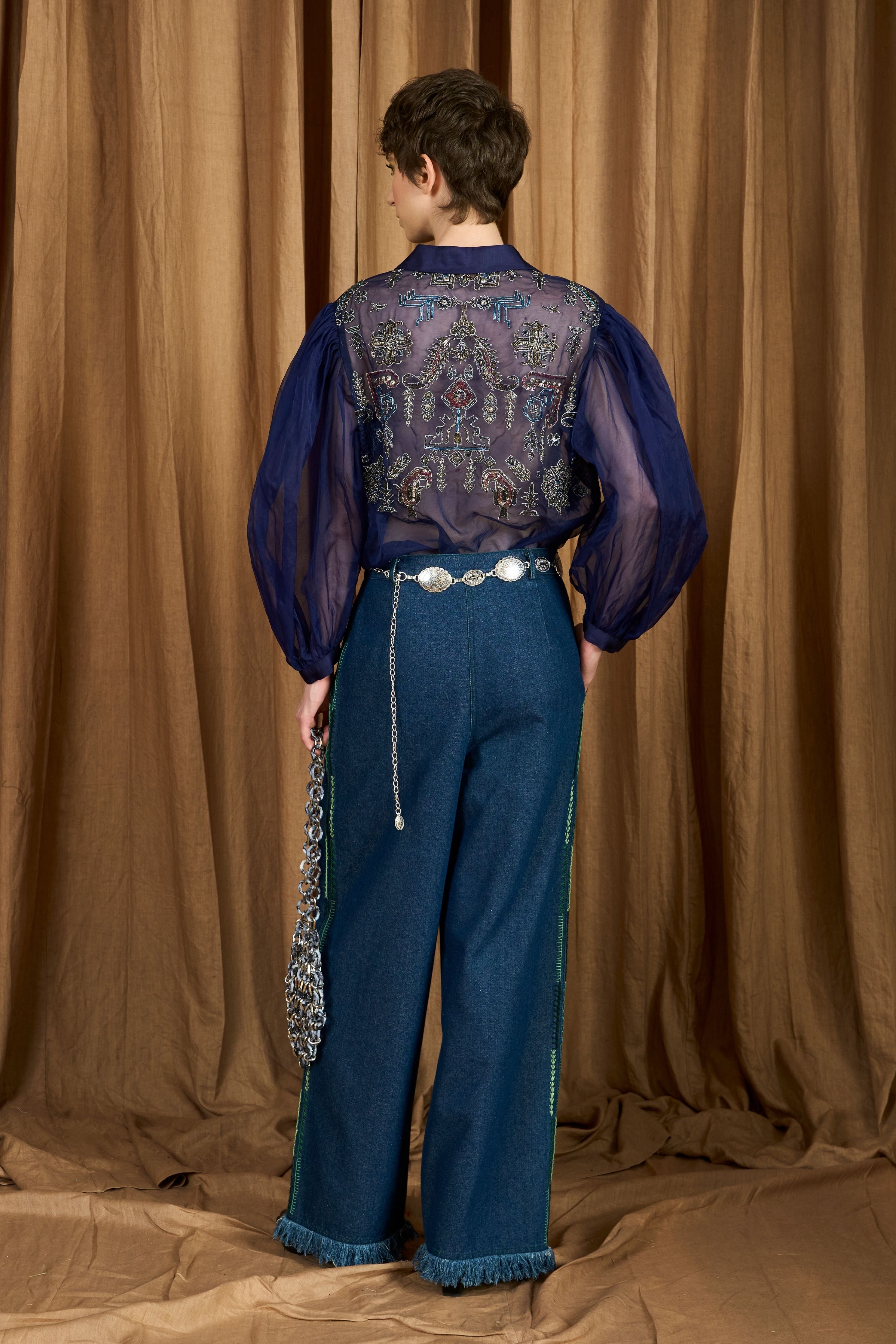 The Sheer Travellers Hand Embroidered Shirt