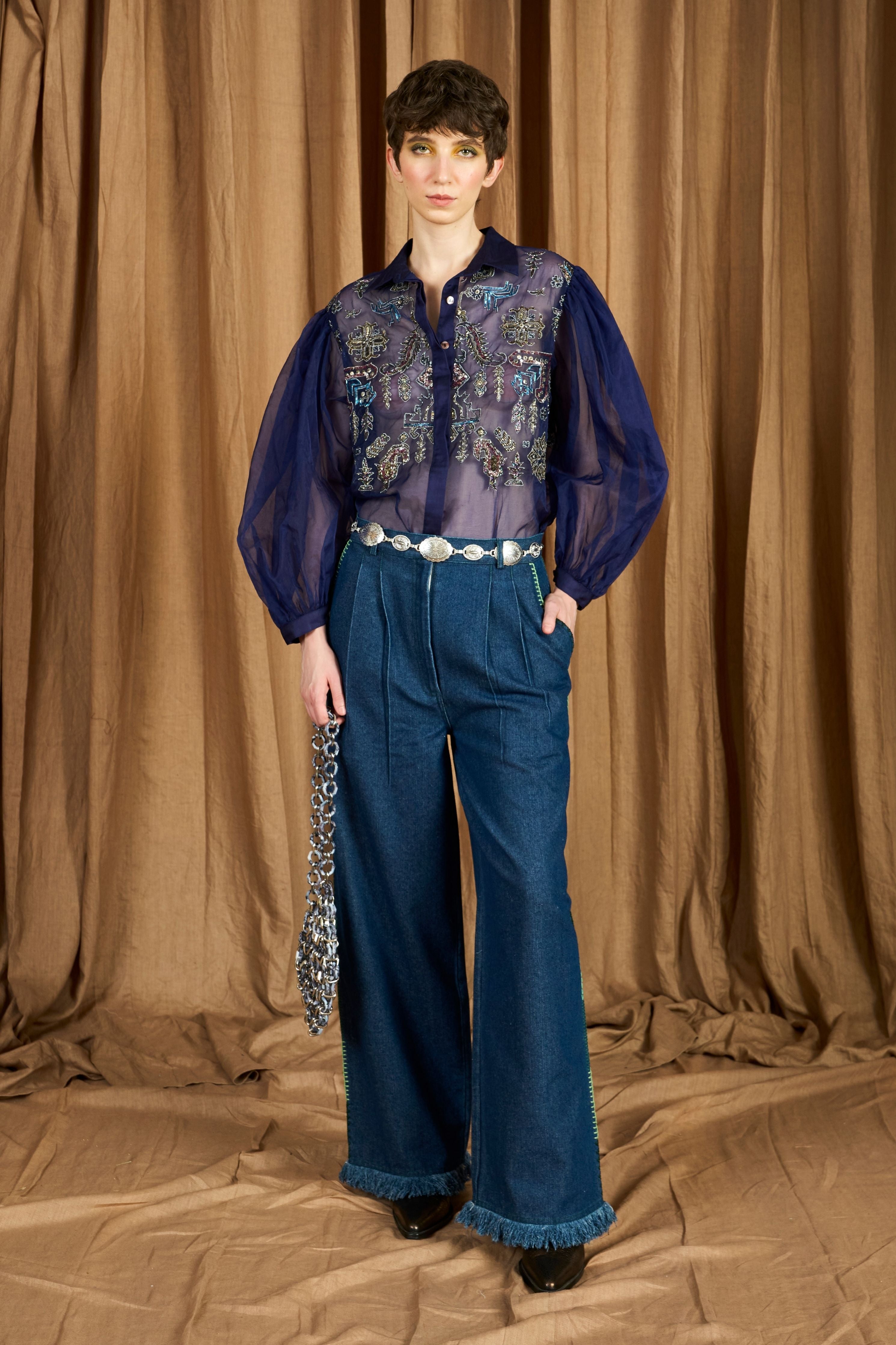 The Sheer Travellers Hand Embroidered Shirt
