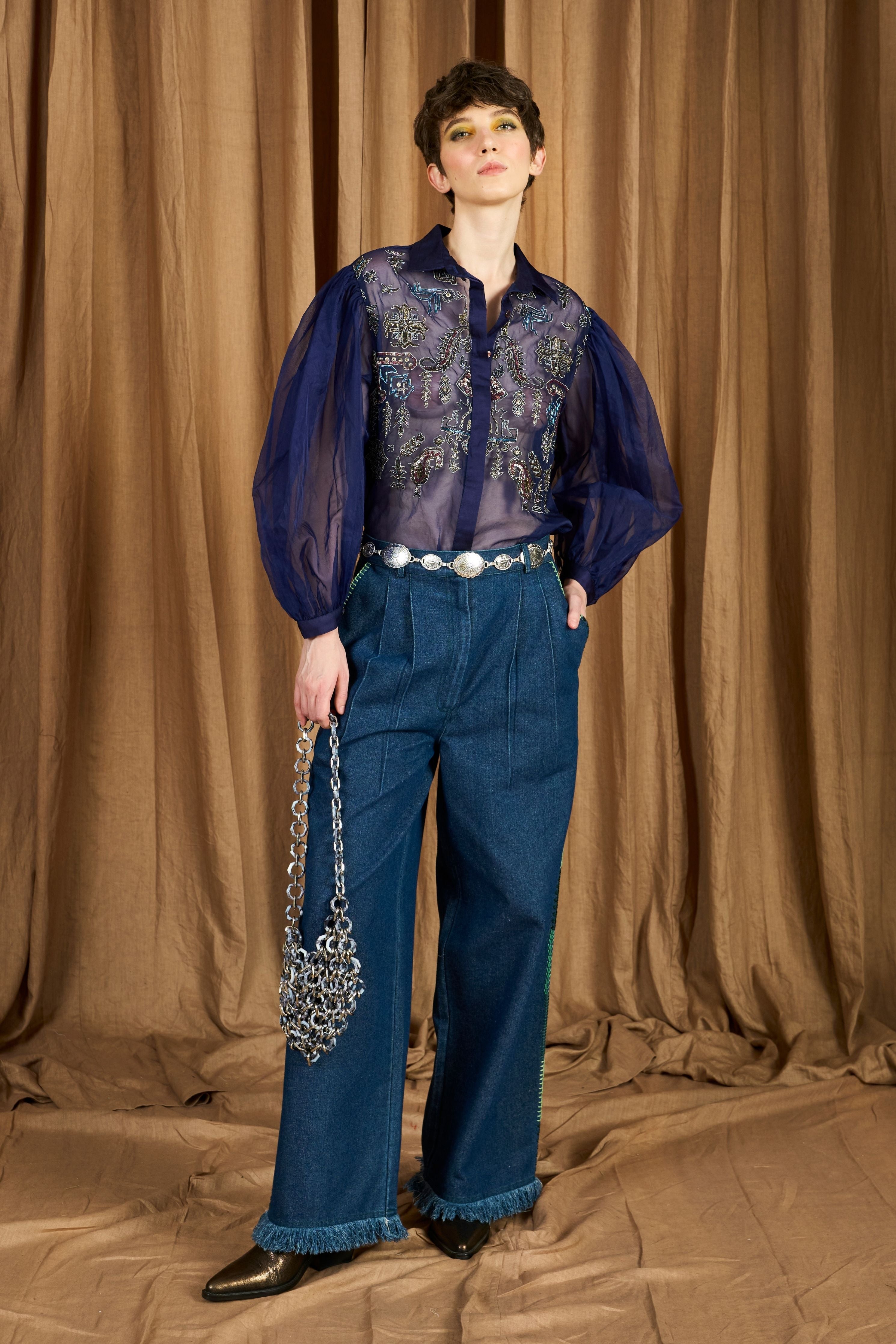 The Sheer Travellers Hand Embroidered Shirt