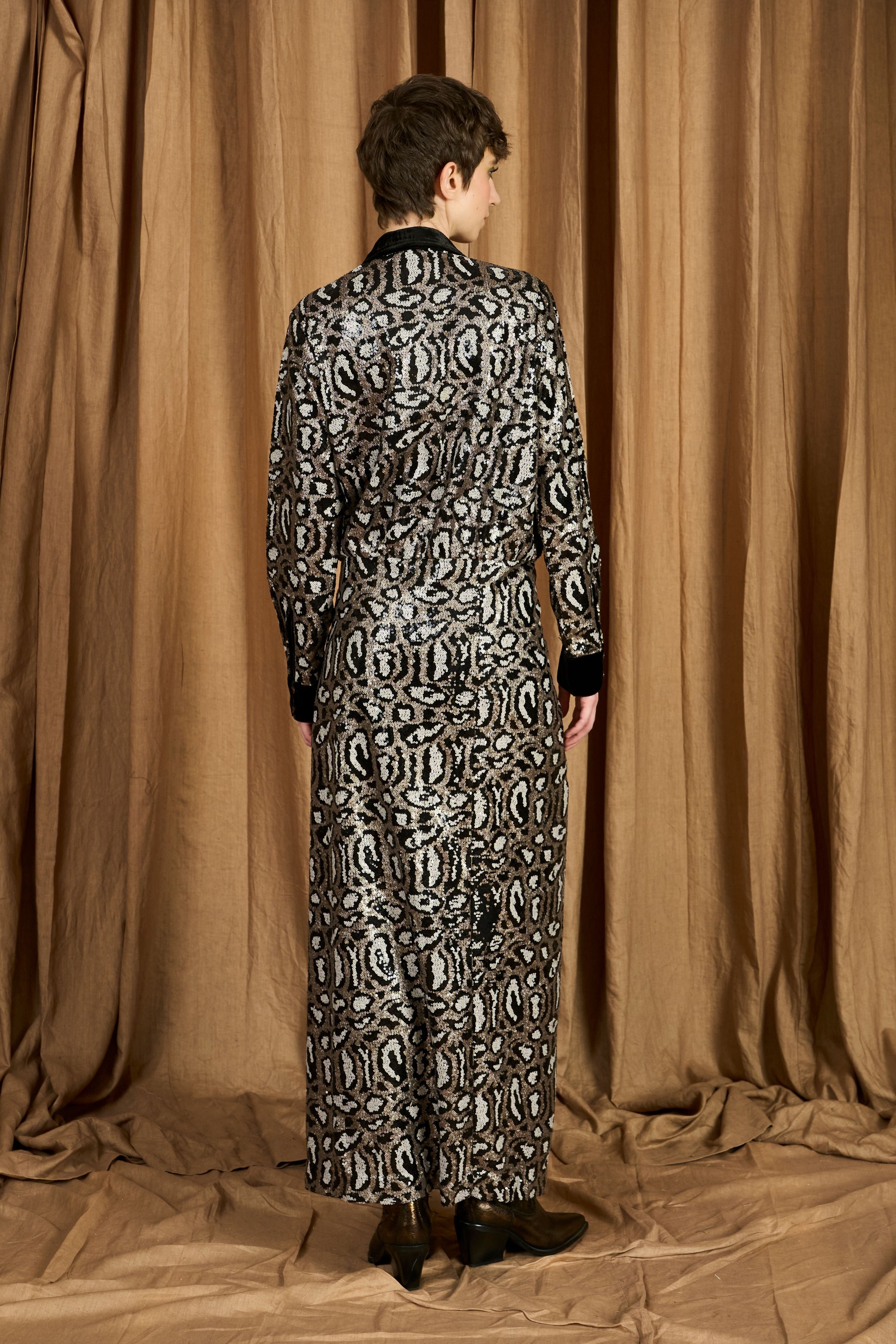 The Leopard Wrap Dress W Collar