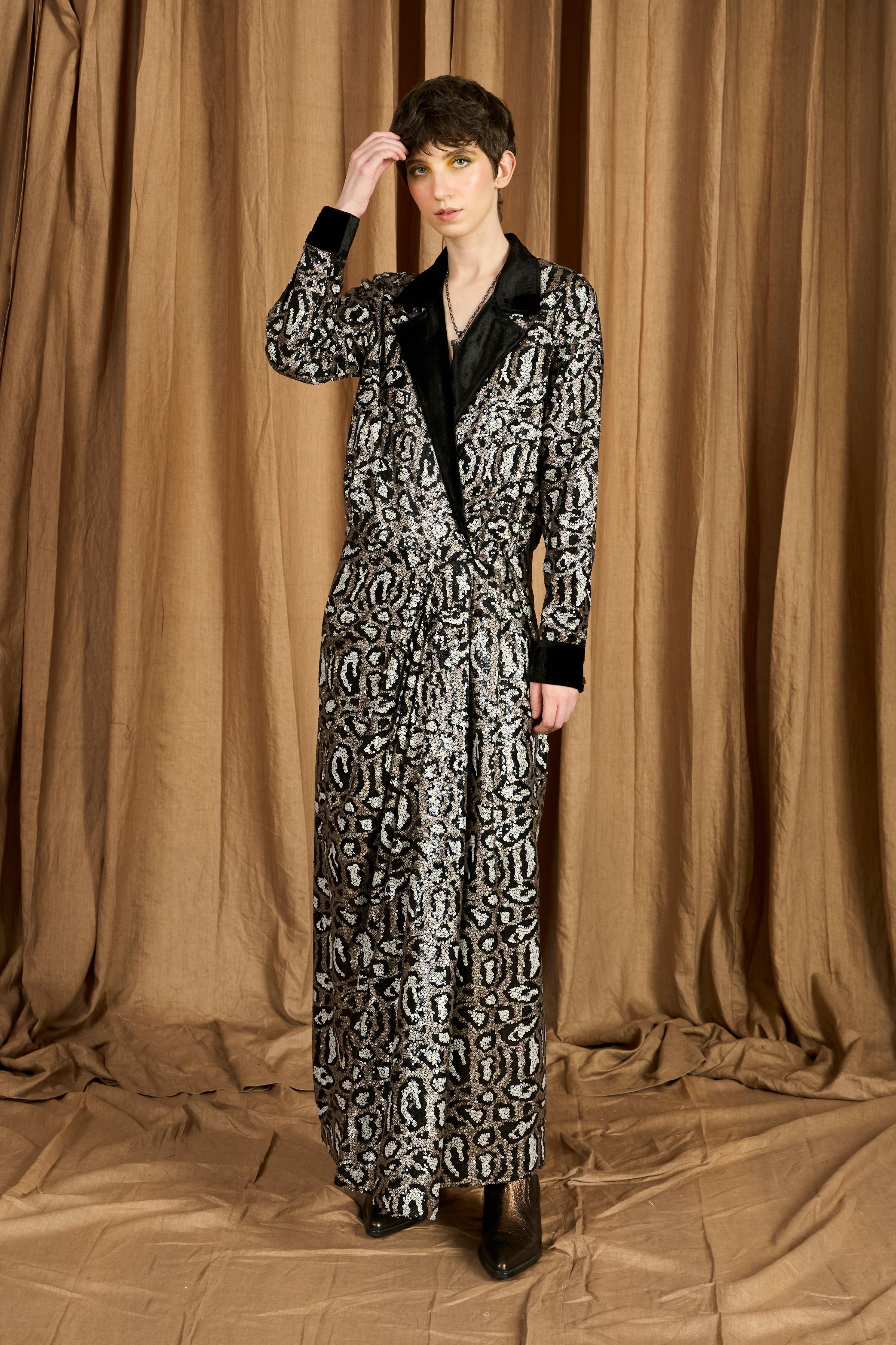 The Leopard Wrap Dress W Collar