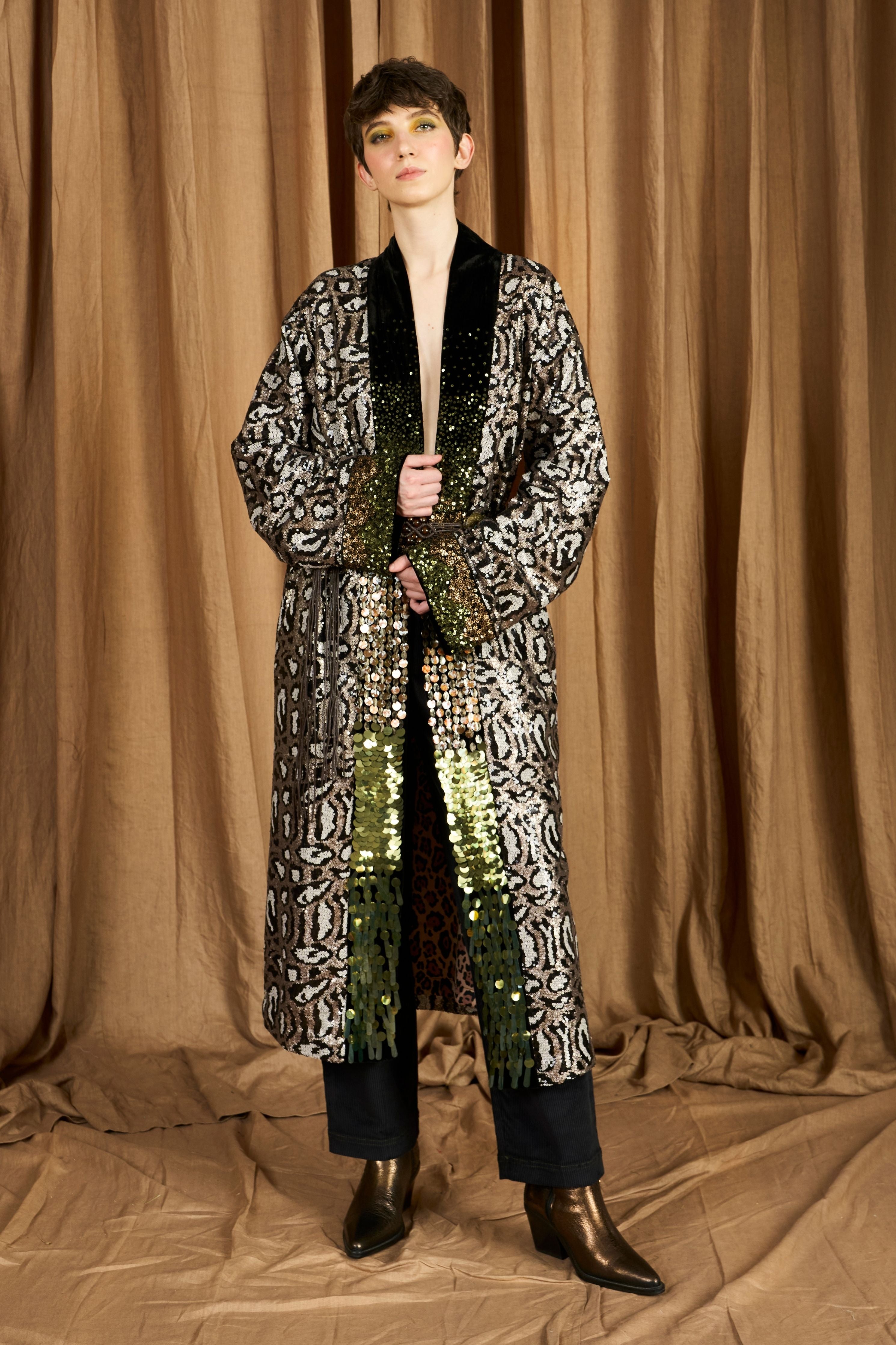 The Leopard Hand Embroidered Overlay