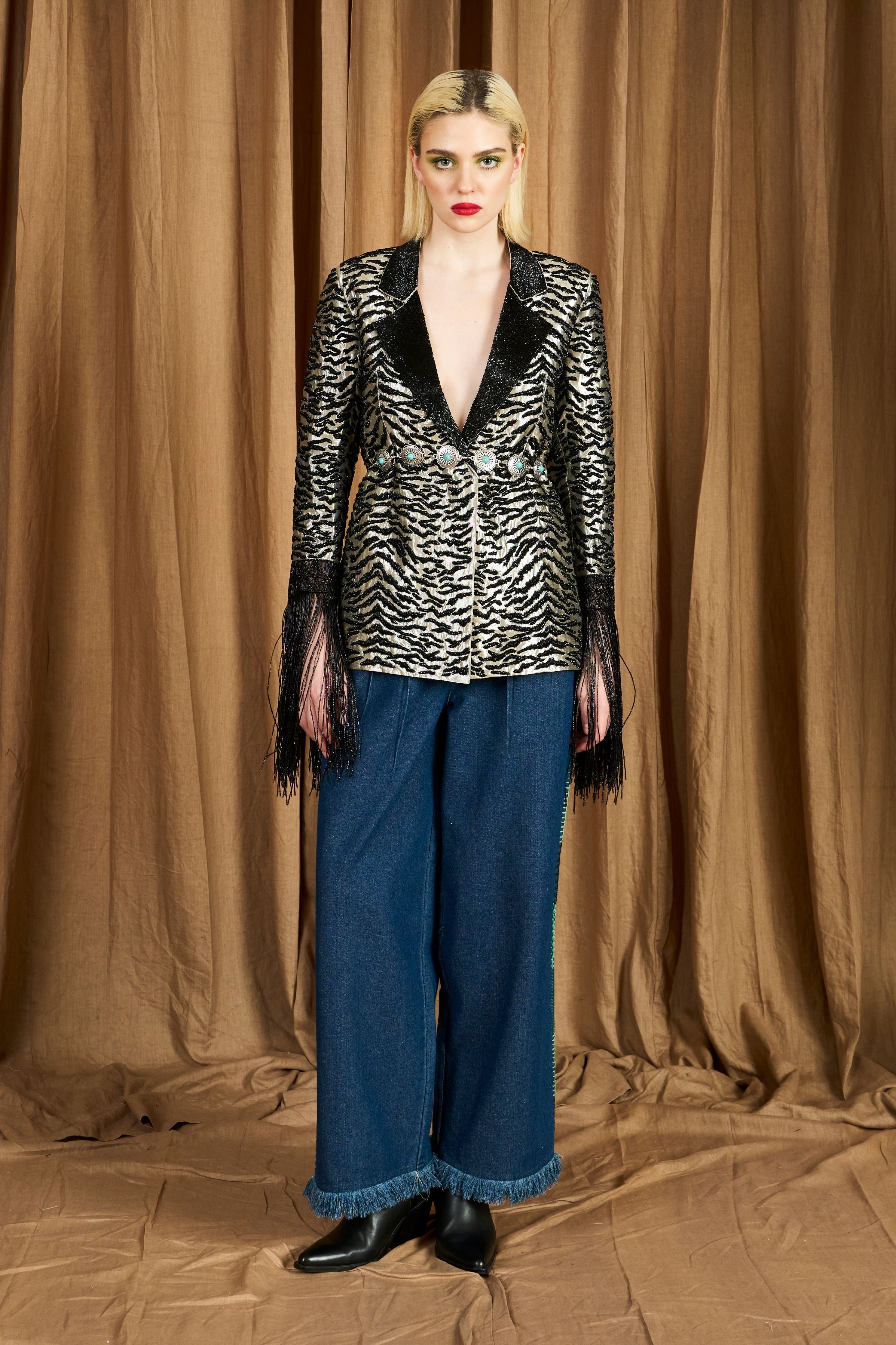 The Wild Tiger Hand Embroidered Blazer