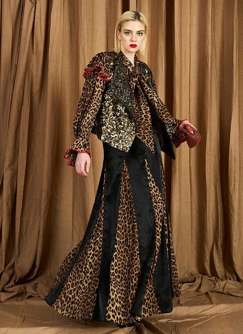 The Panelled Leopard Skirt