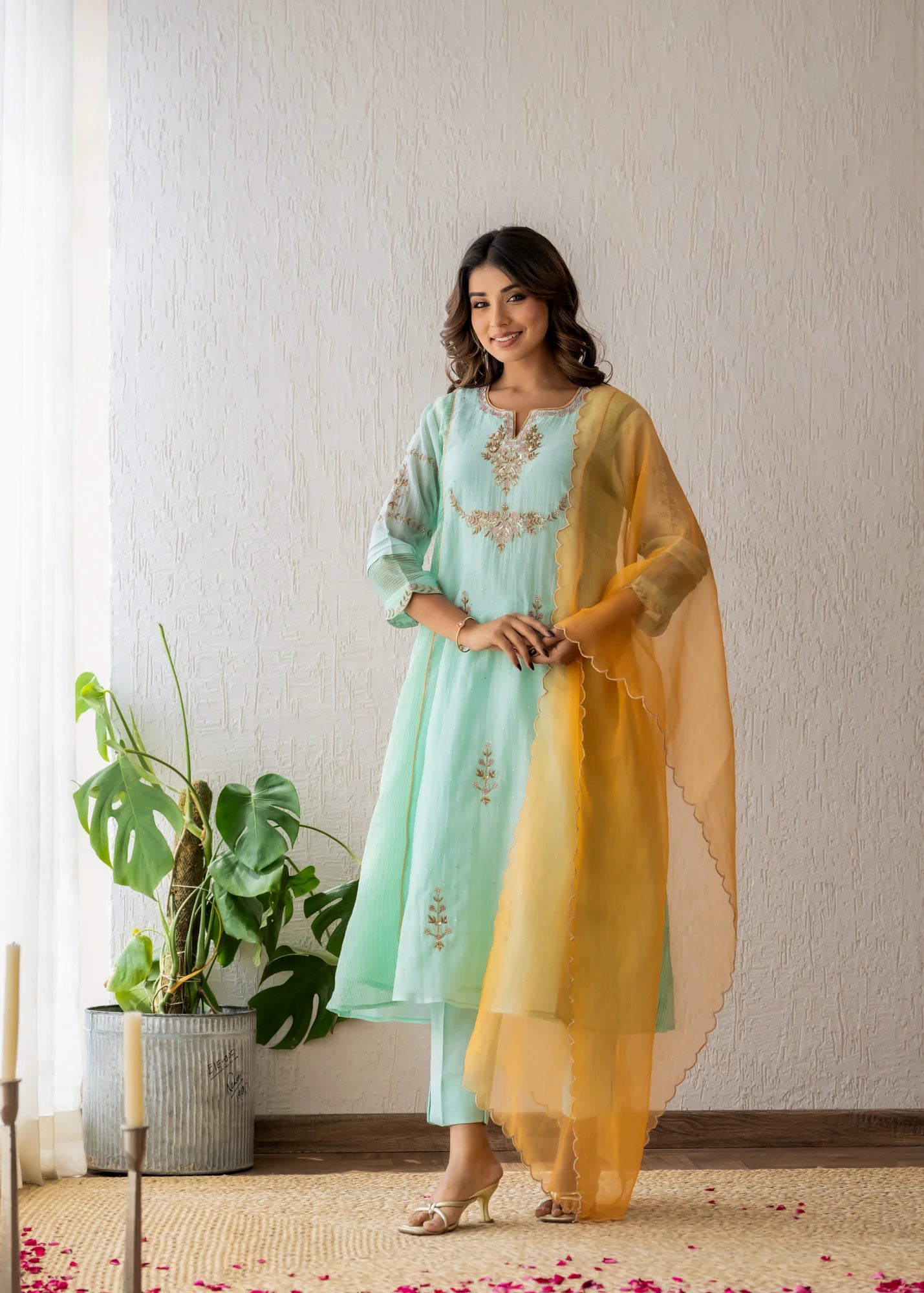 Aqua Kurta Set