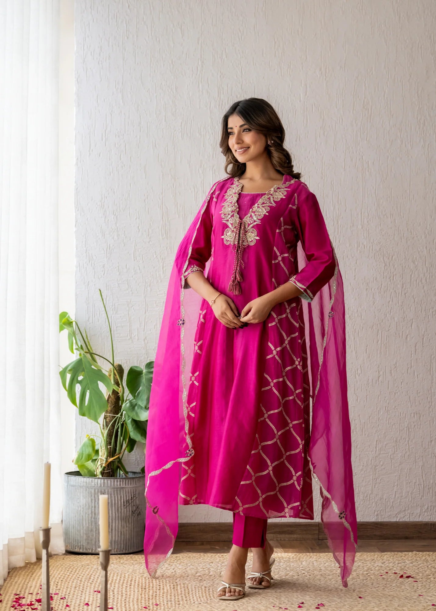 Magenta Kurta Set