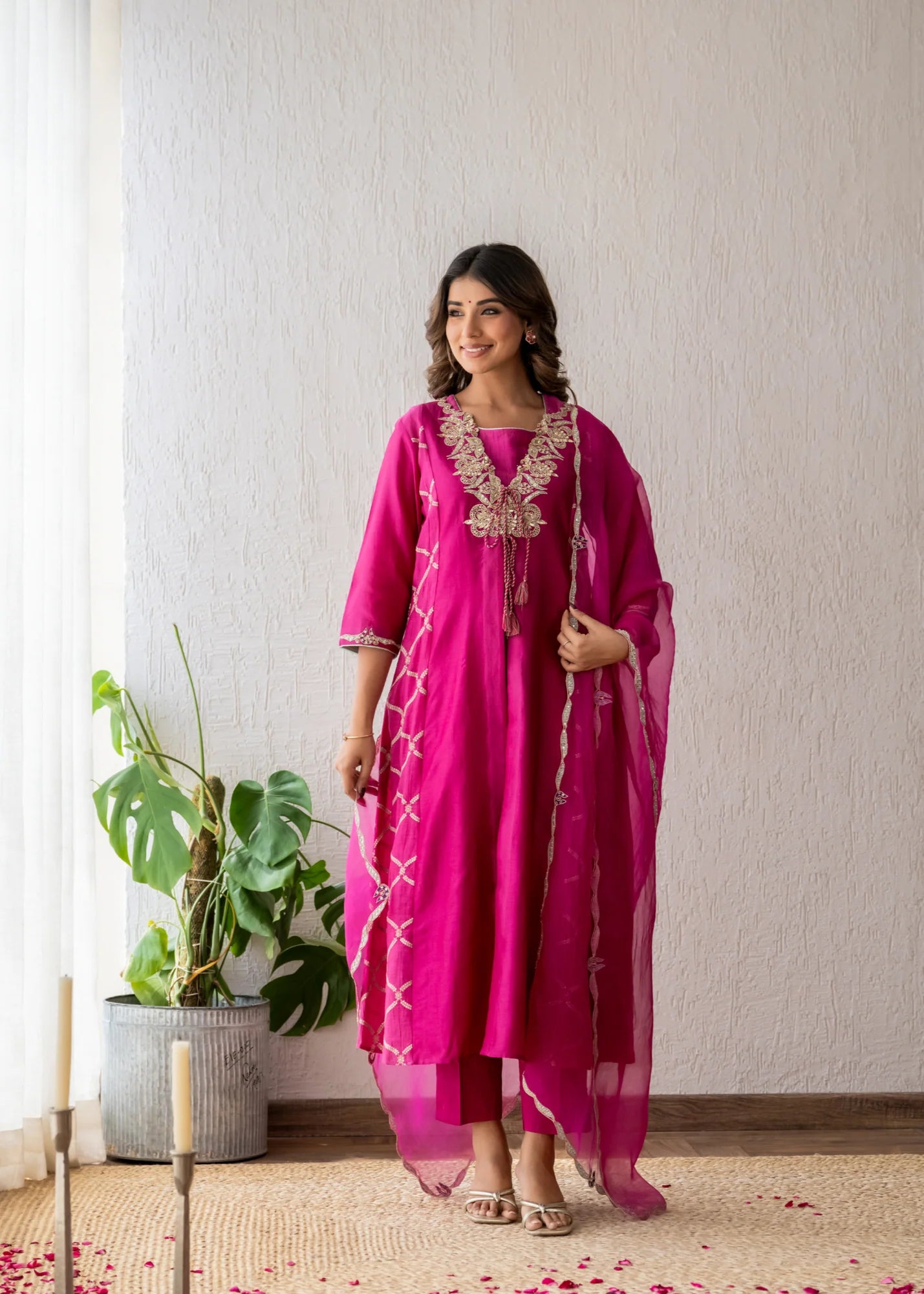 Magenta Kurta Set