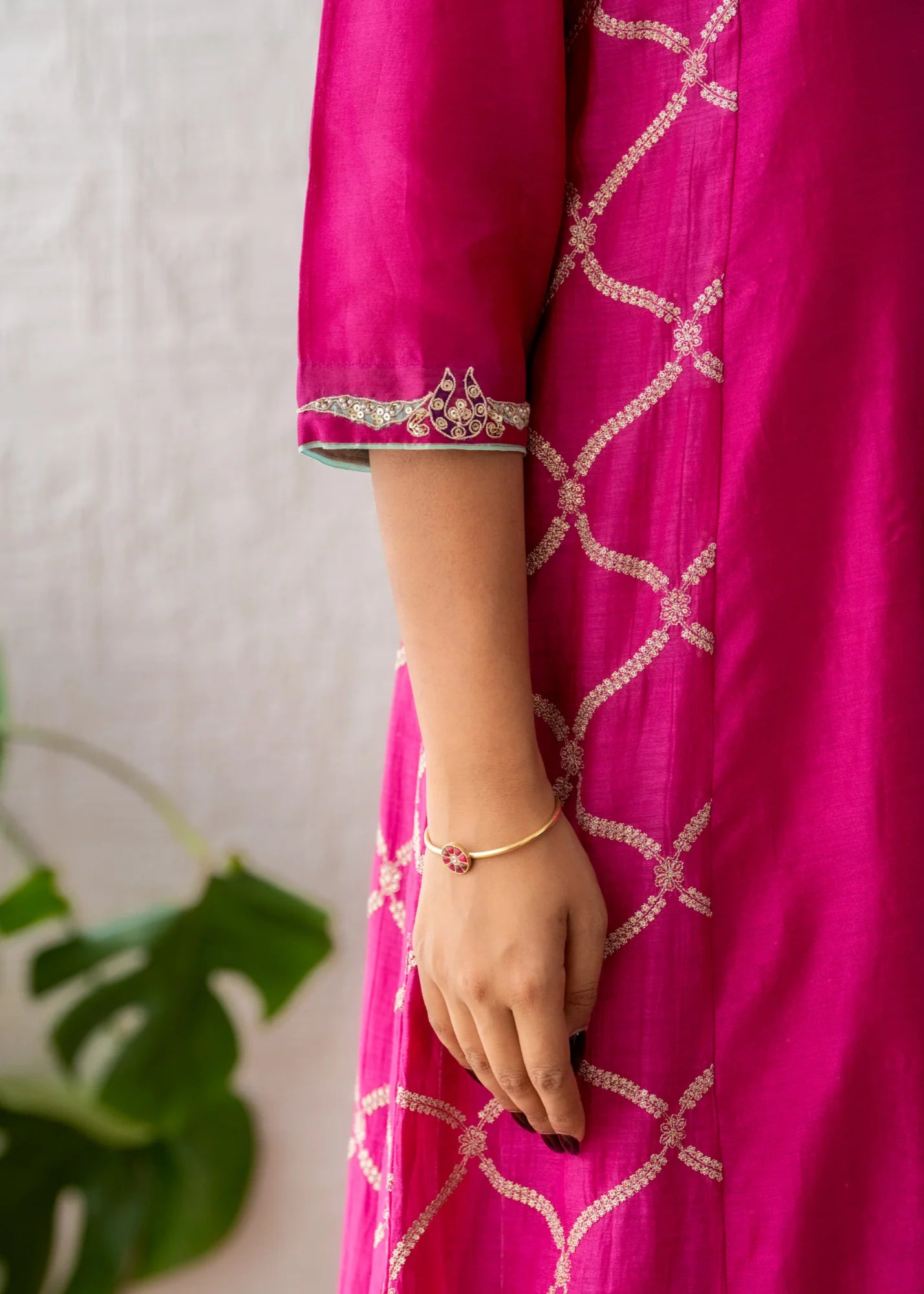 Magenta Kurta Set