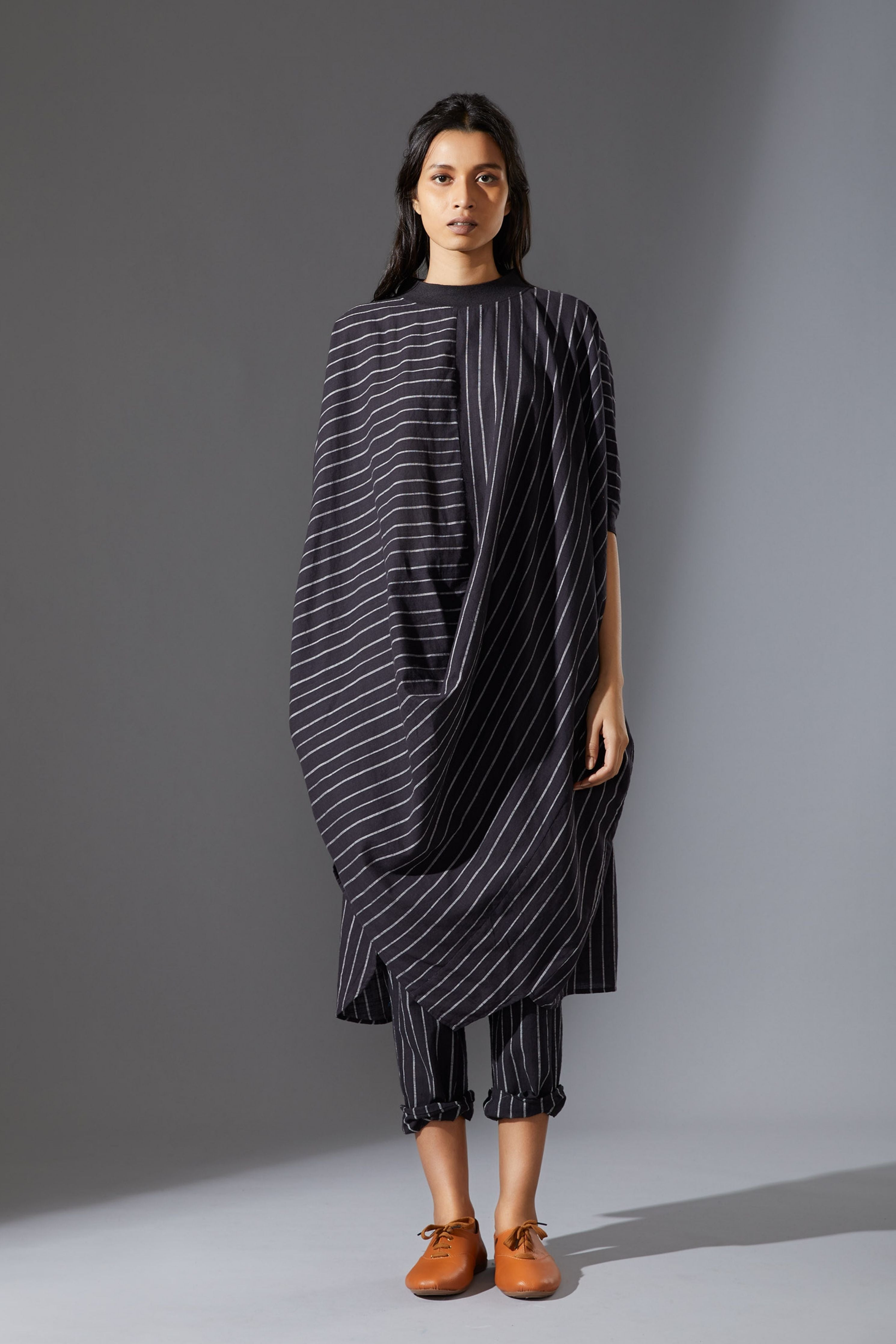 Mati SE Black & White Striped Pants