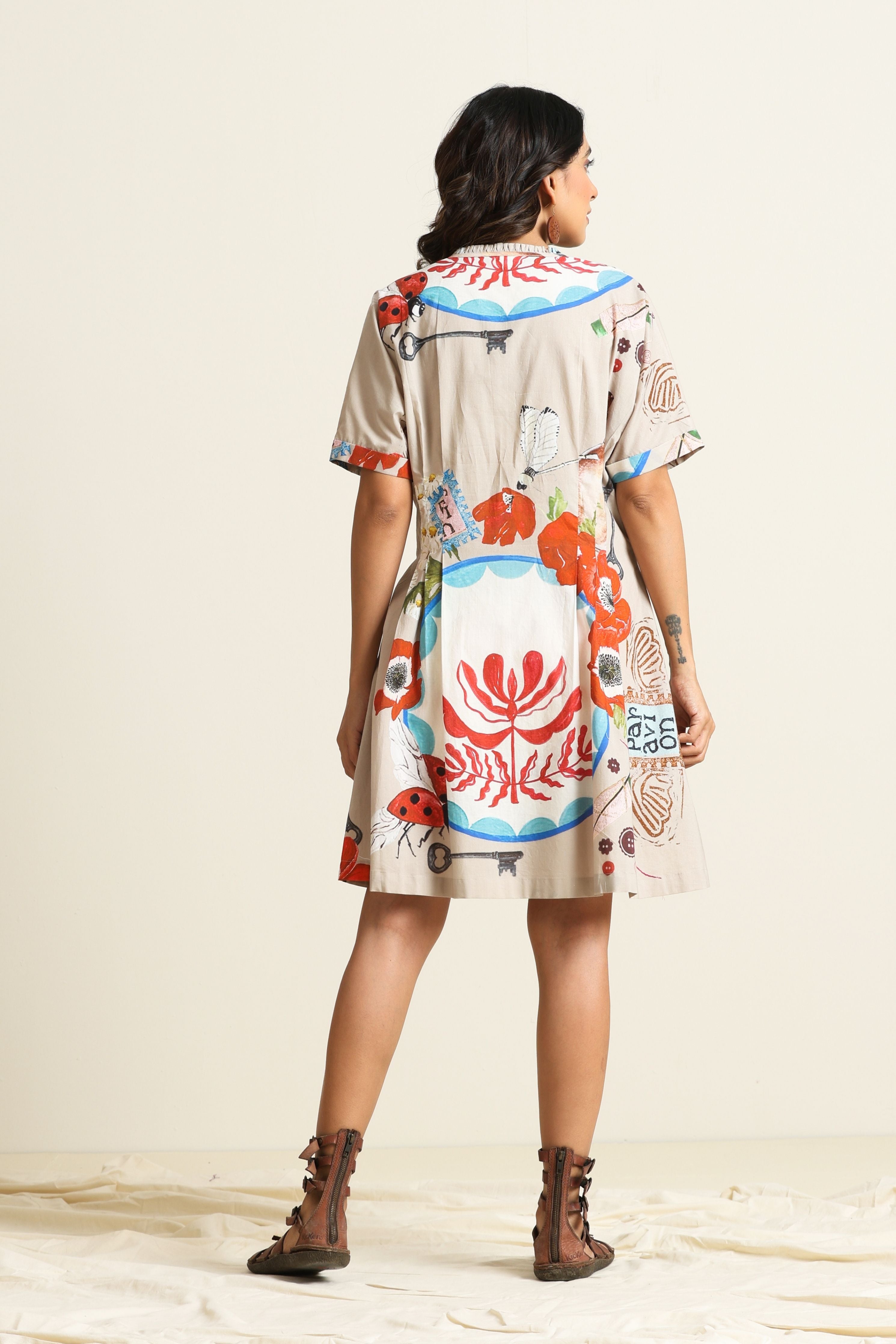 Isla Pleat Shirt Dress