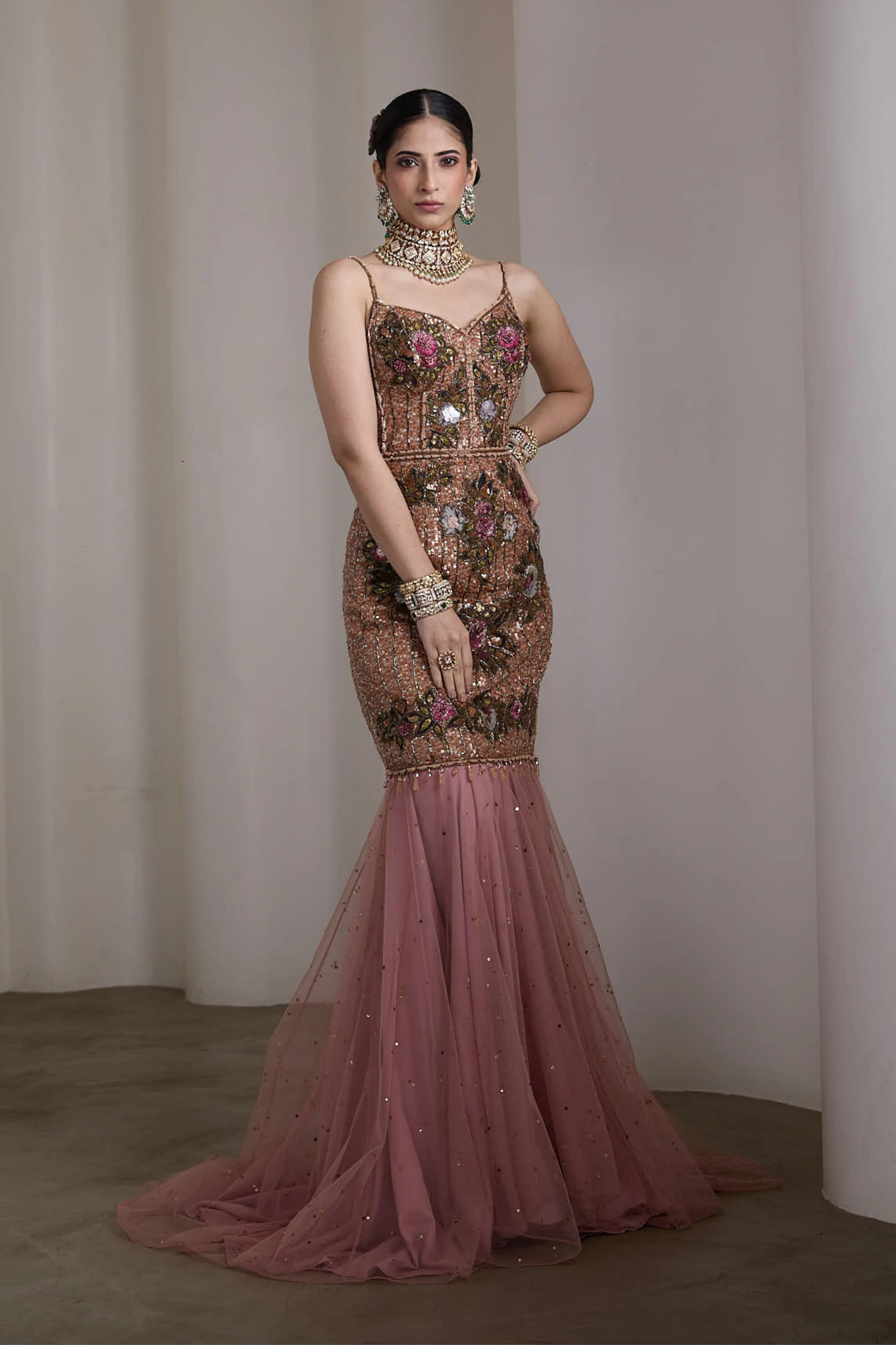 Pink Flared Gown
