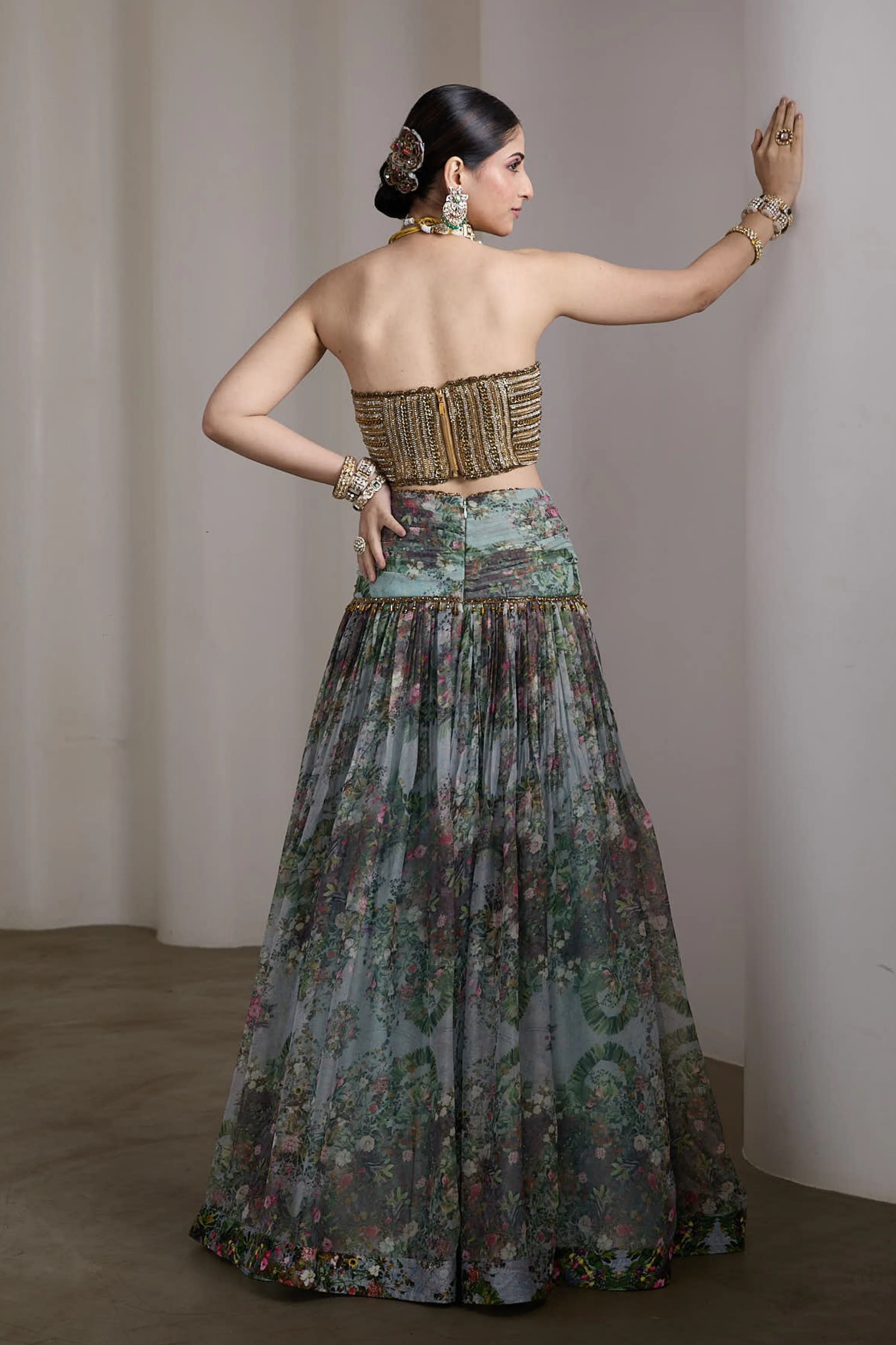 Paisley Blue Lehenga Set