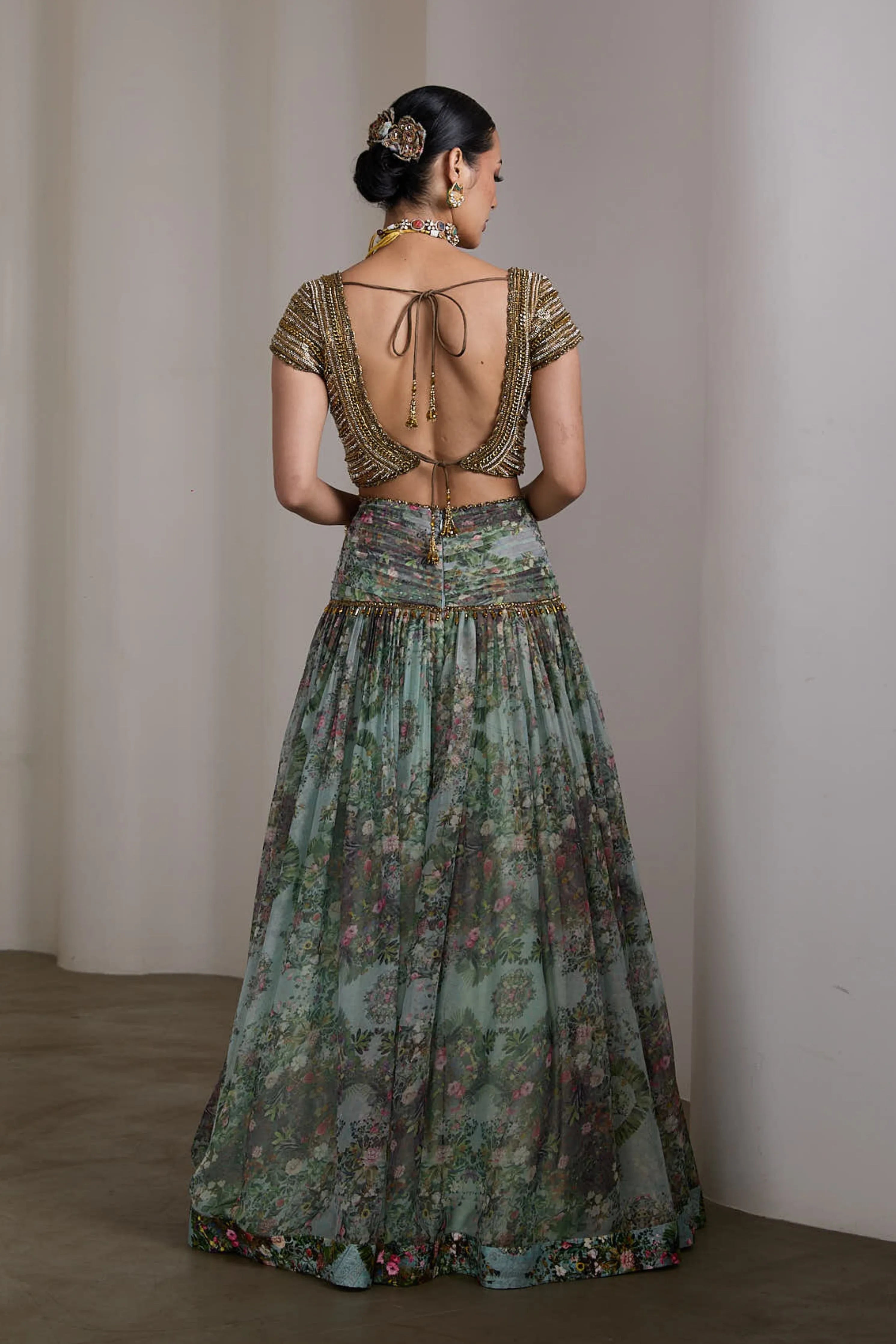 Paisley Ice Blue Lehenga Set