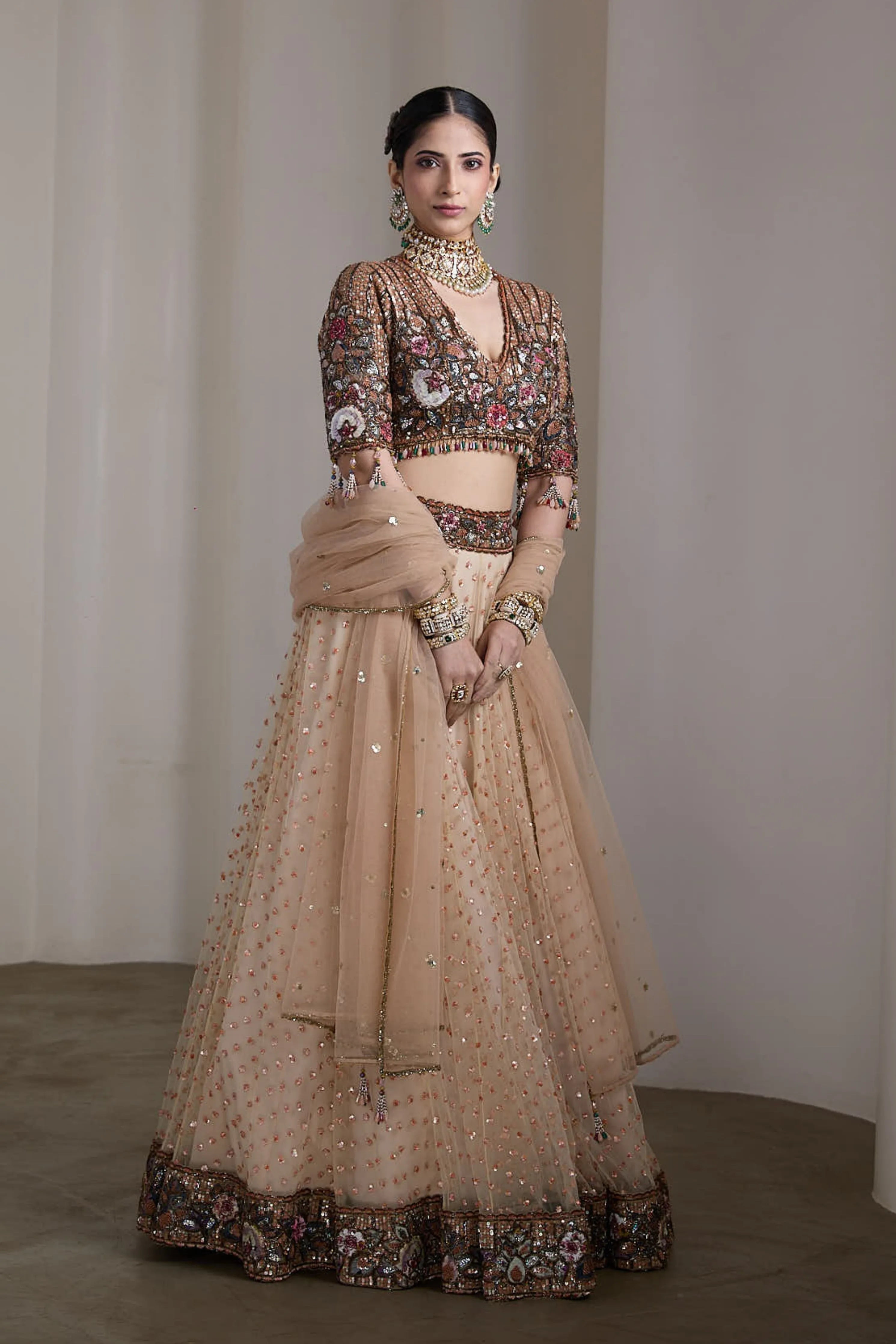 Sequin Embroidered Lehenga Set