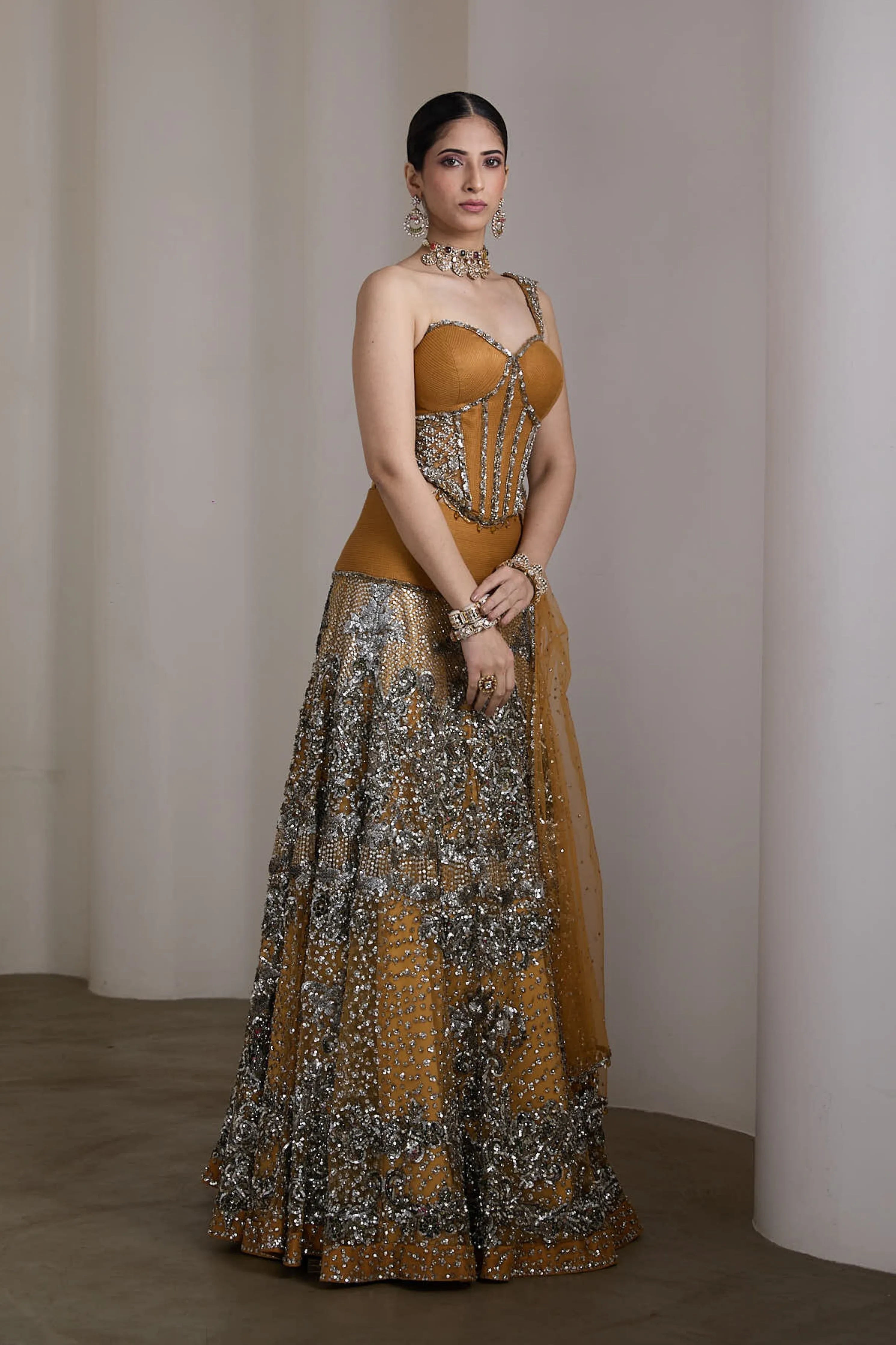 Corset Fit Lehenga Set