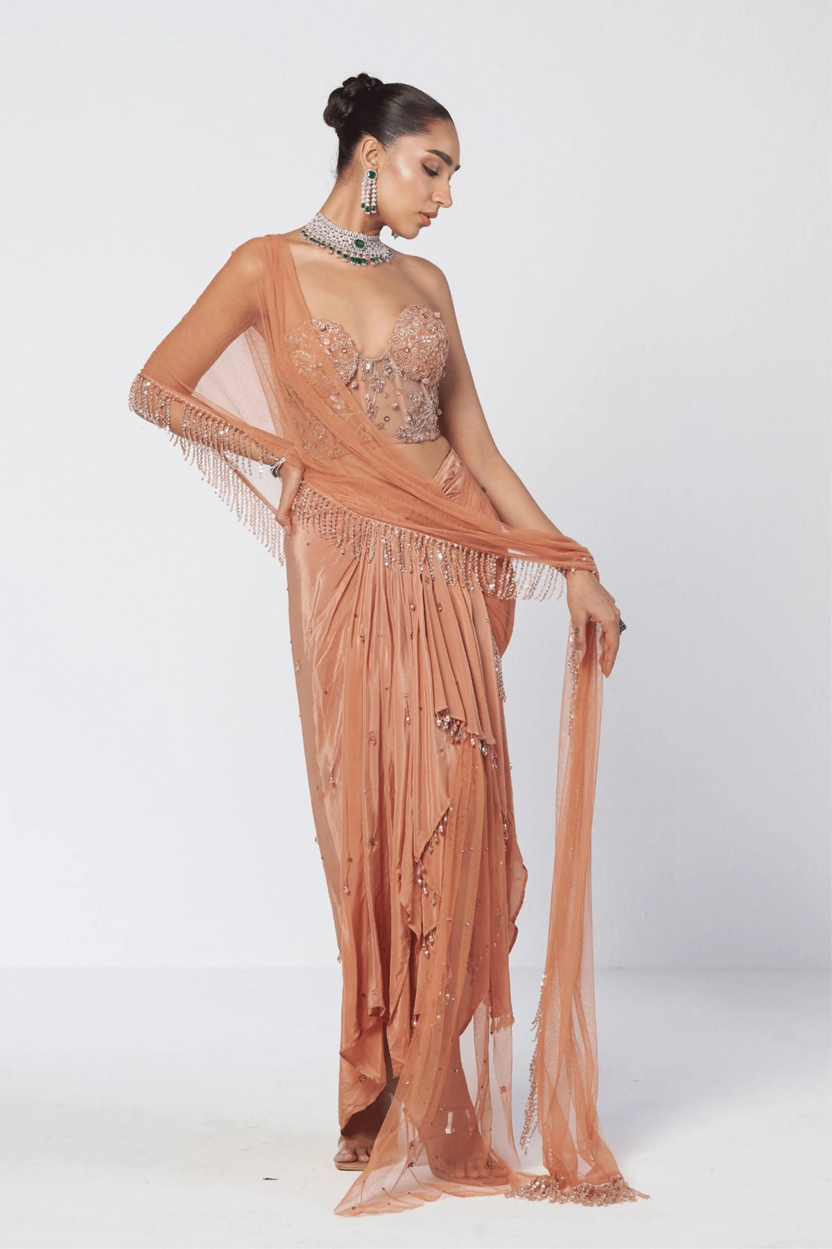 Biscoff Crush Saree