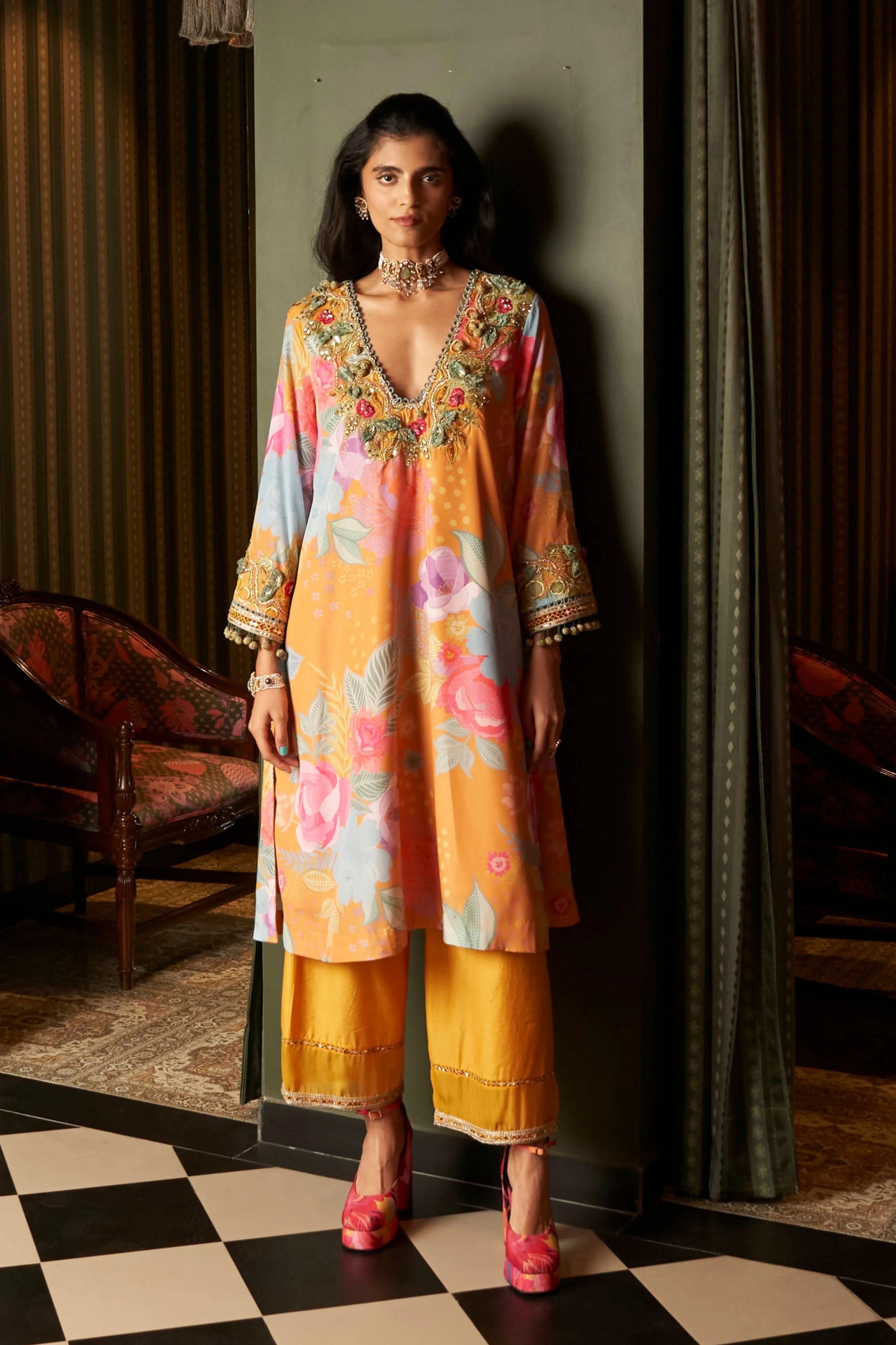 Marigold Choga Set
