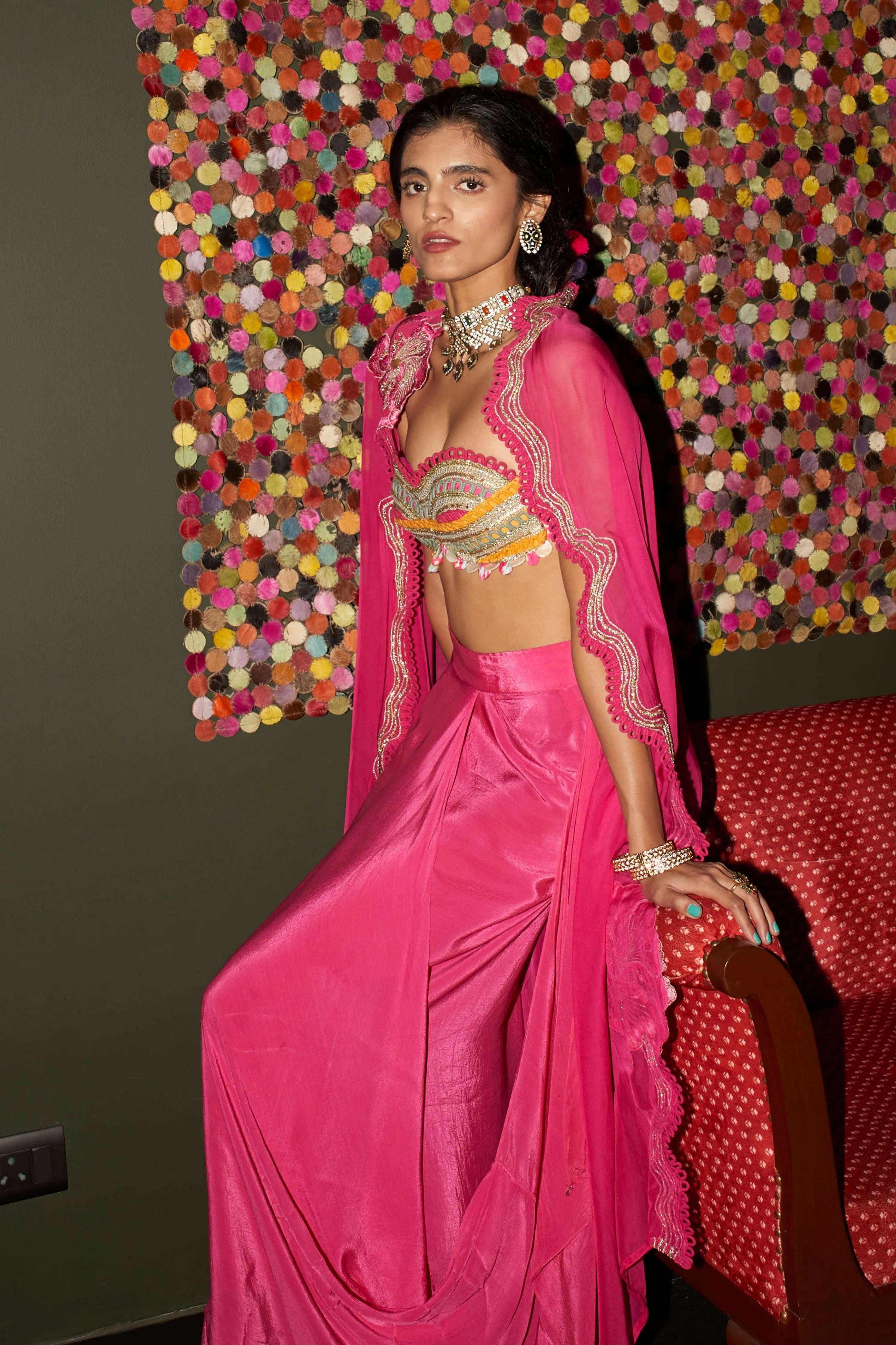 Pink Posh Cape Set