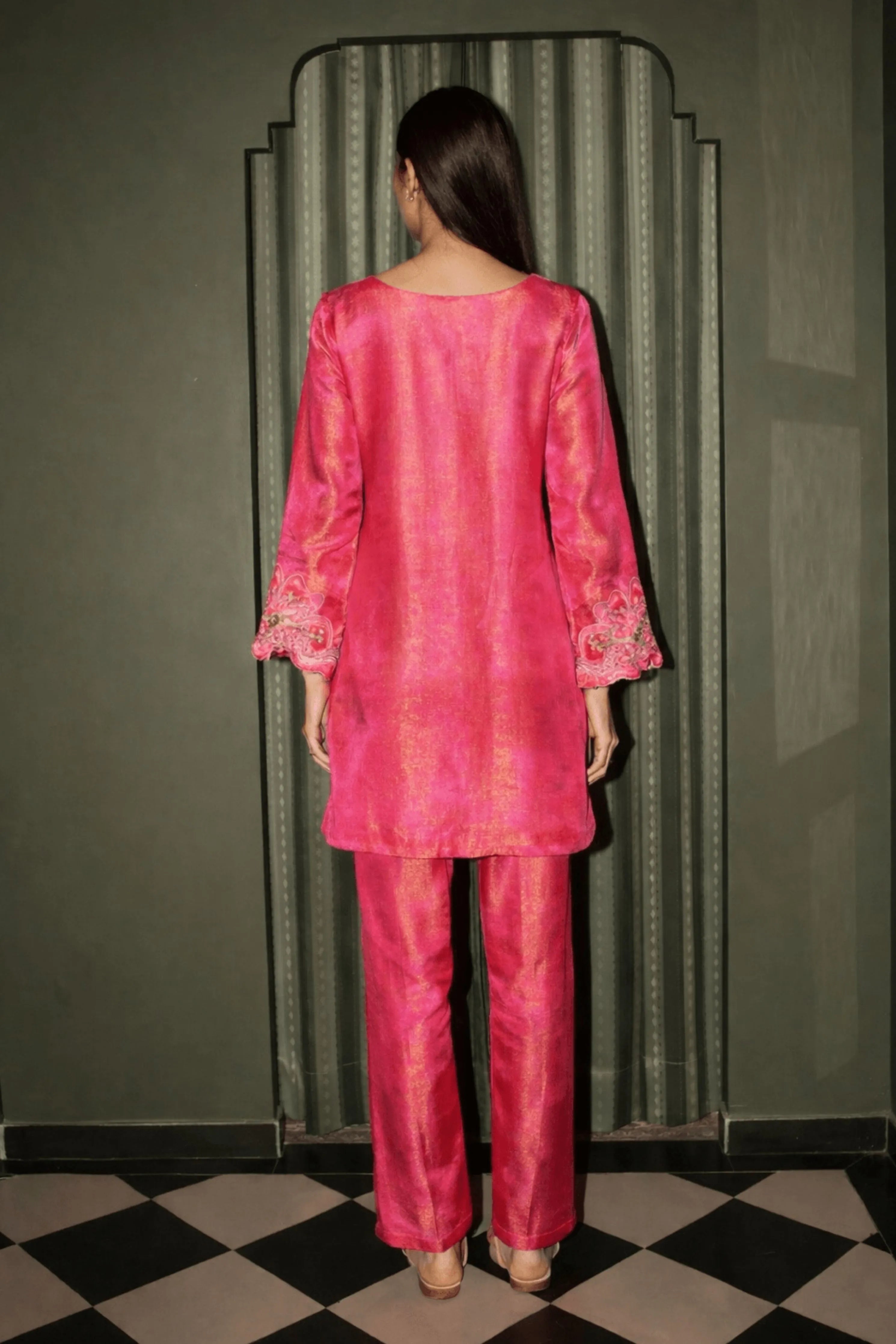 Fuschia Bling Kurta Set
