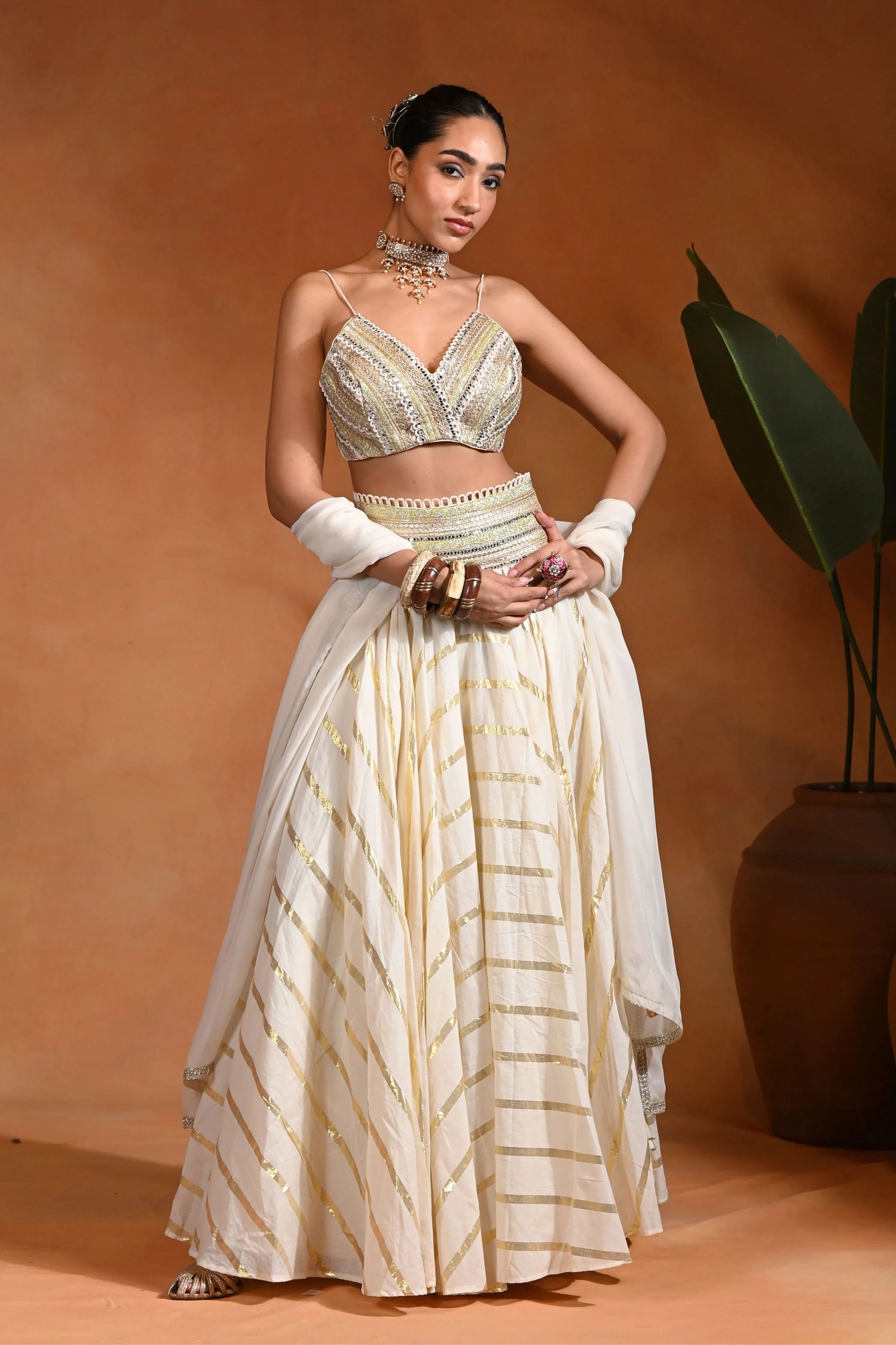 Zar Ivory Lehenga
