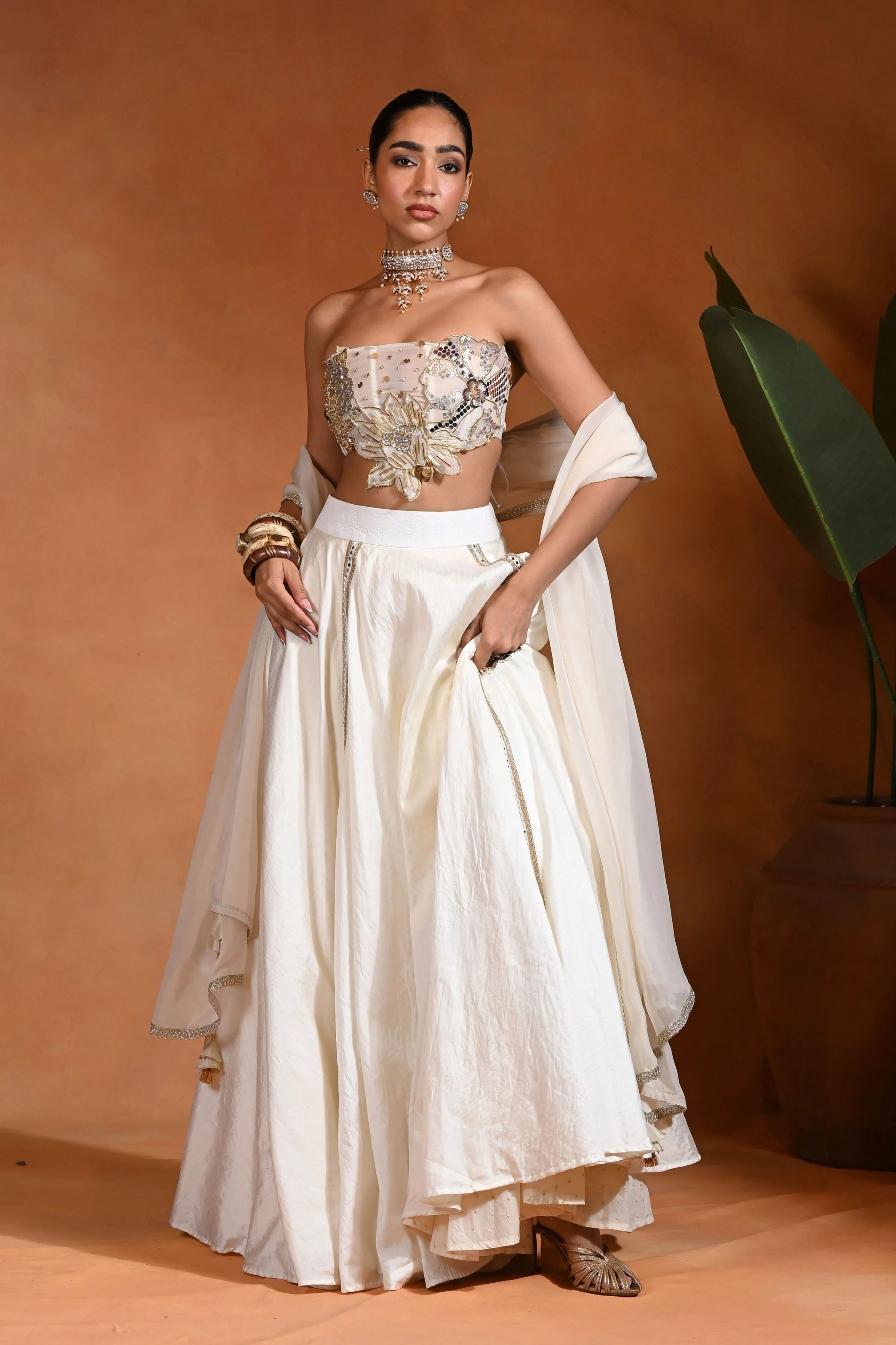 Dilbar Ivory Lehenga Set