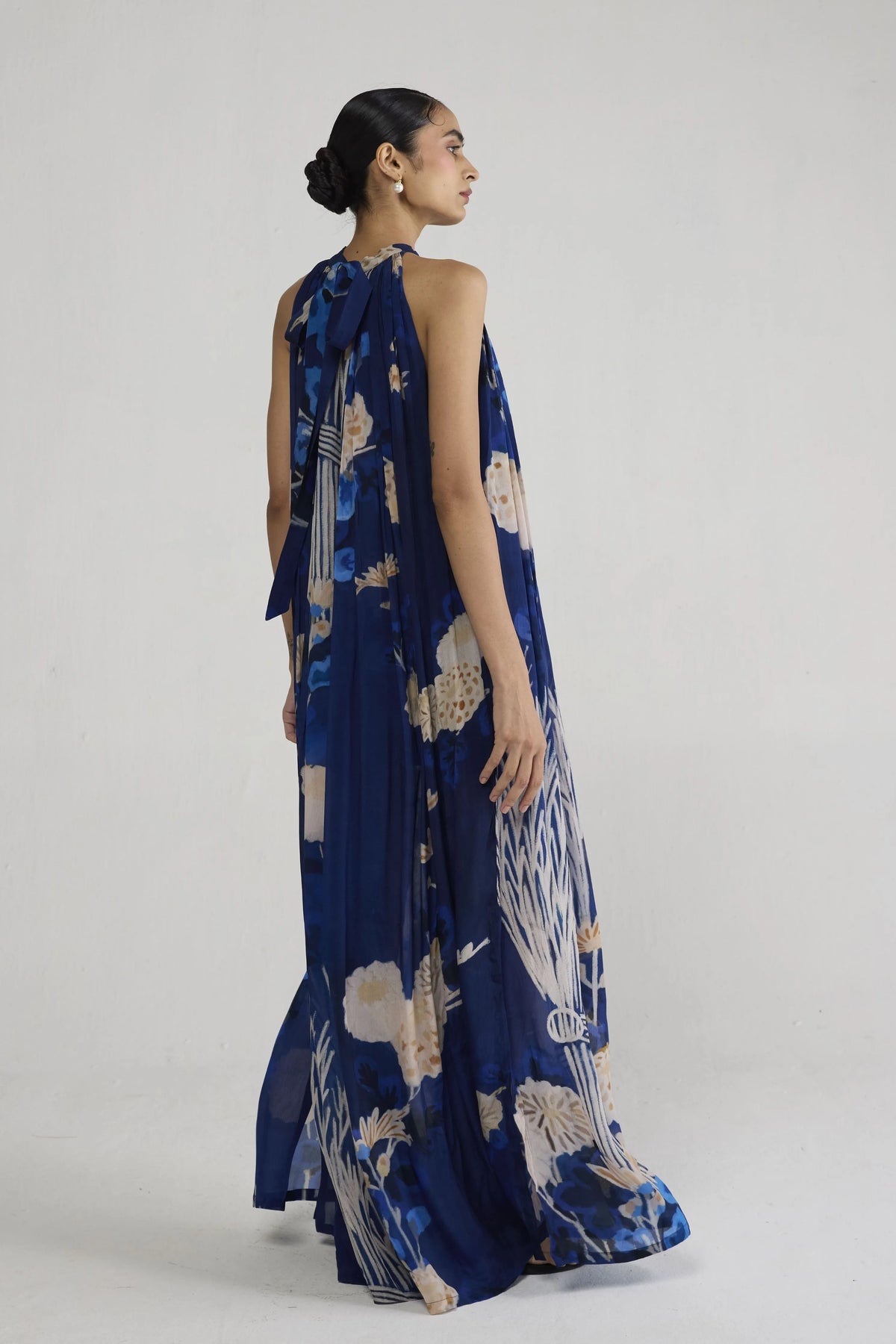 Ren Halterneck Crepe Dress