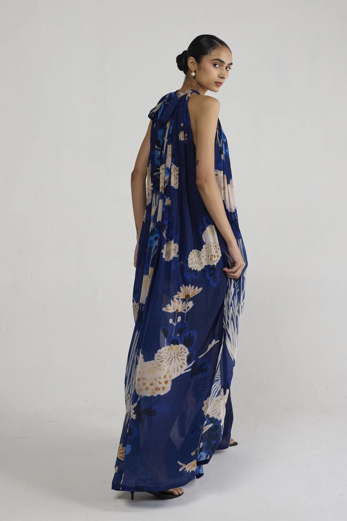 Ren Halterneck Crepe Dress