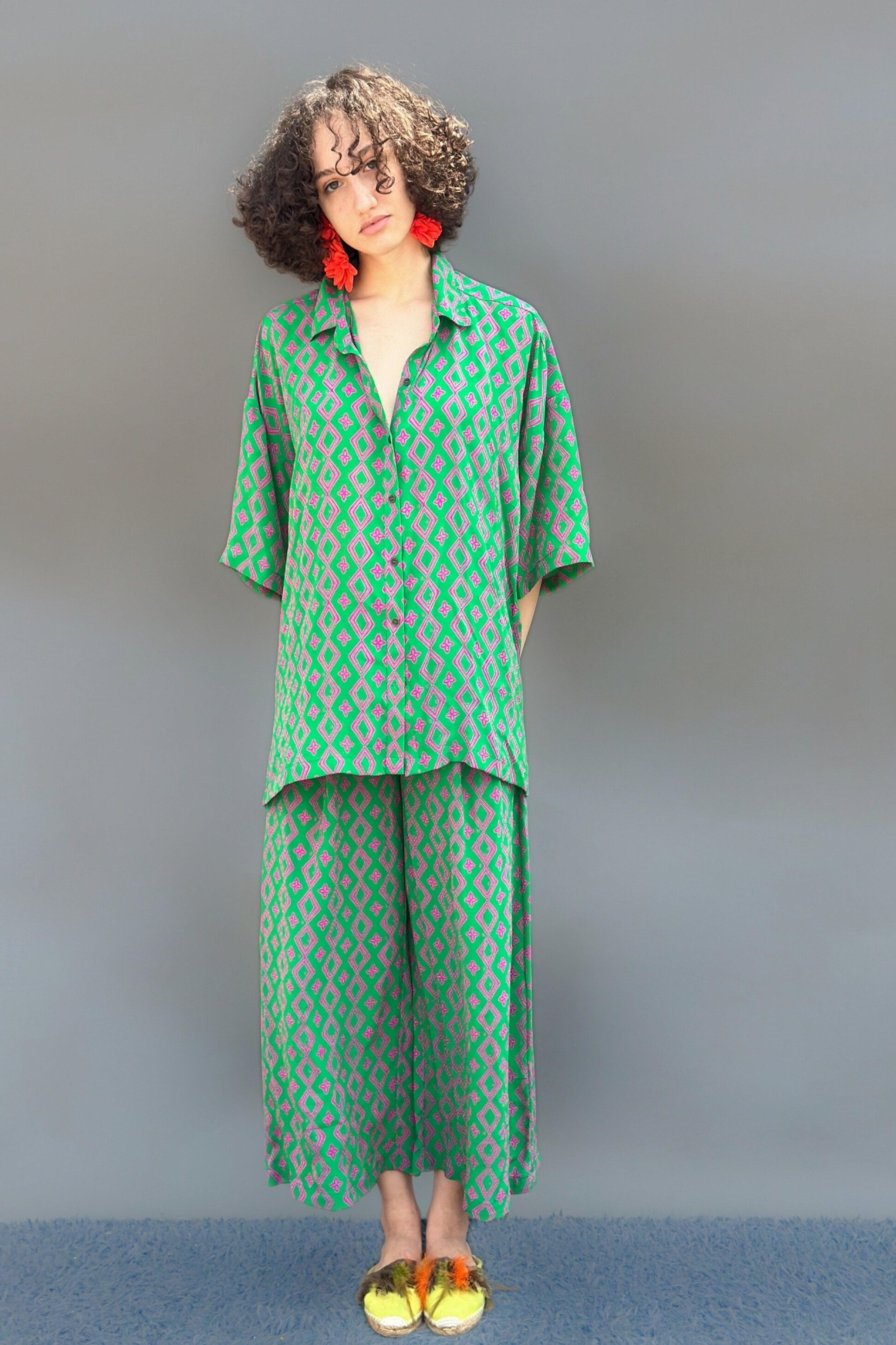 Rhombus Printed Shirt