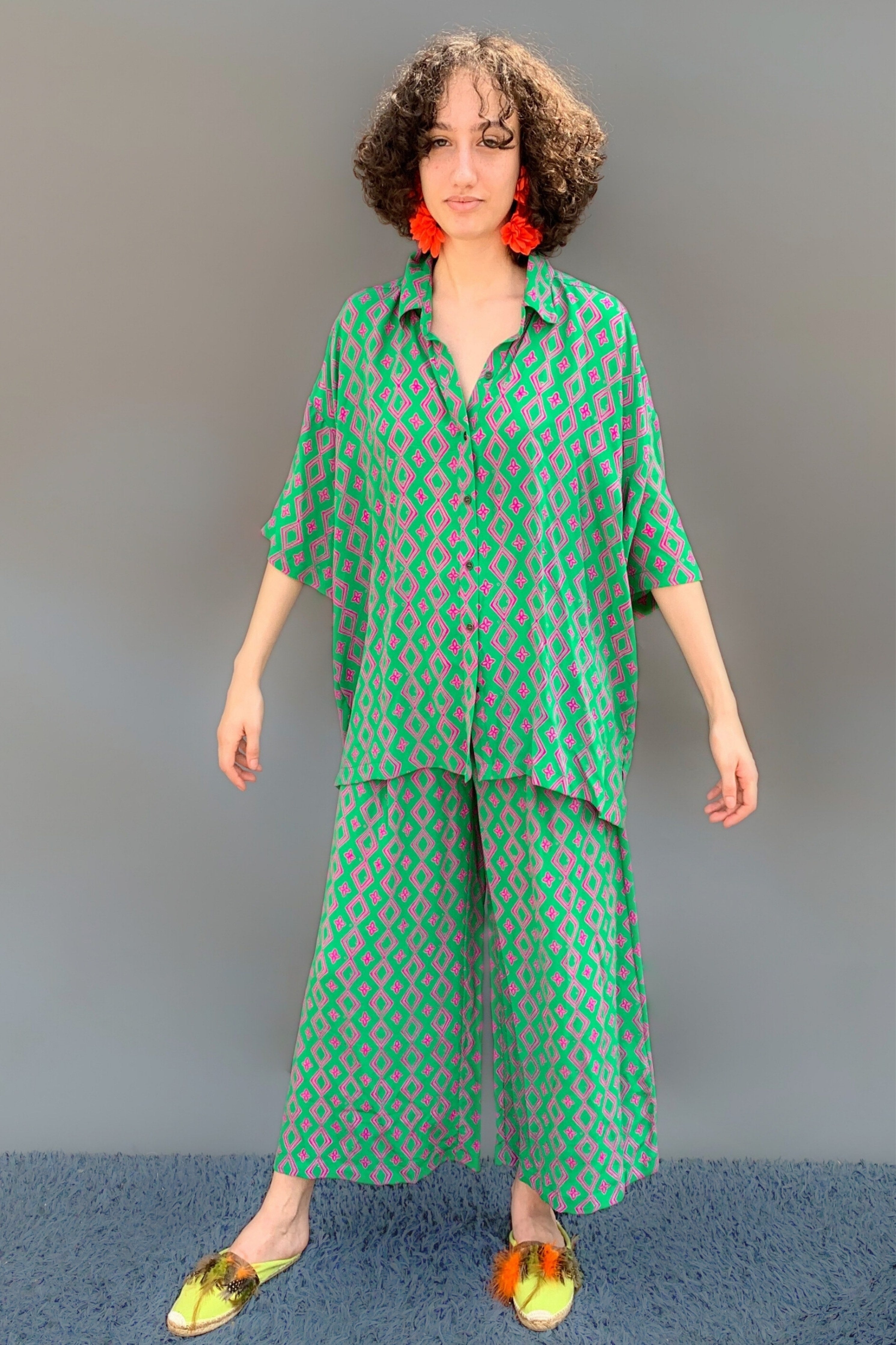 Rhombus Printed Shirt