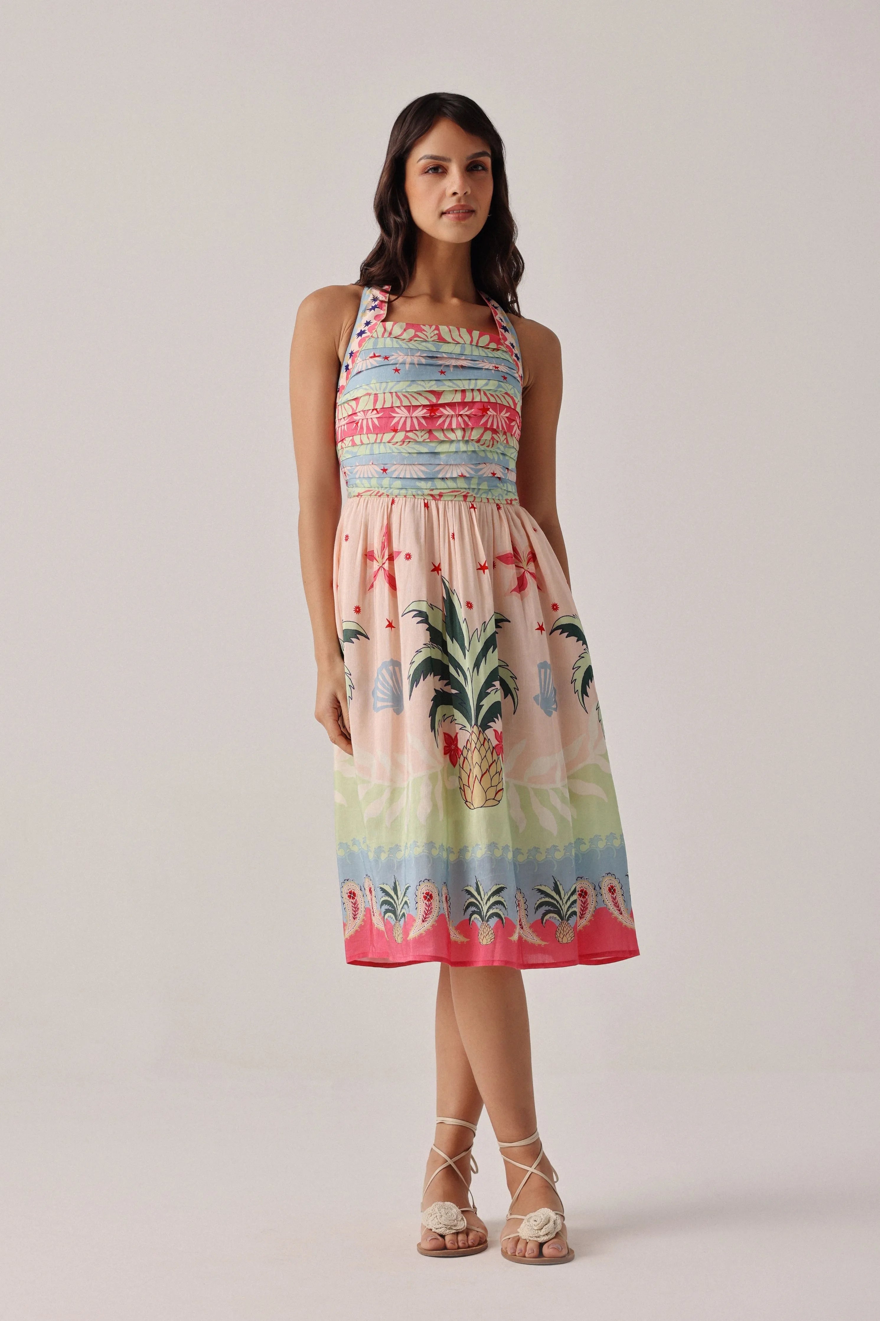 Hazel Midi Ananas Dress
