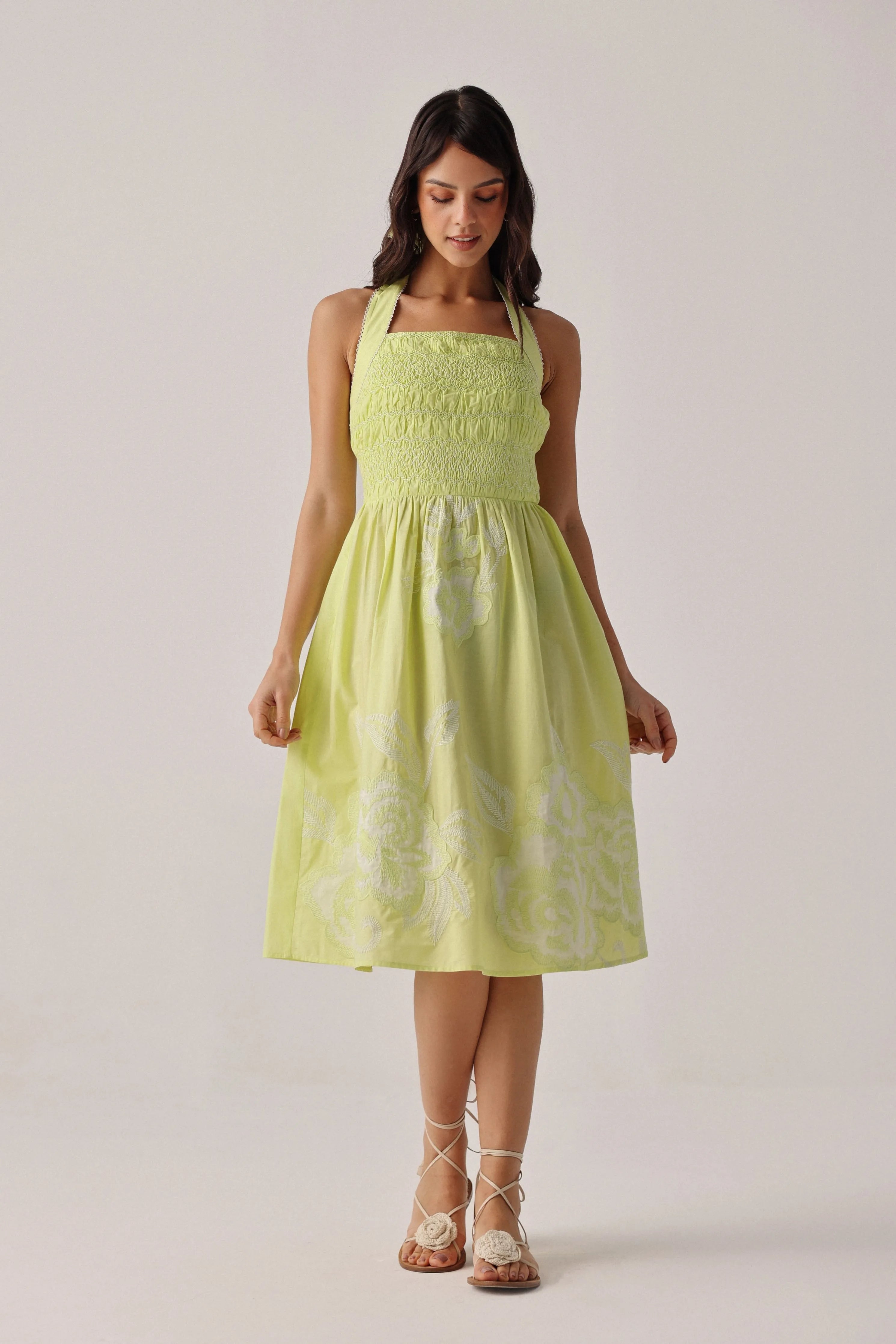 Hazel Midi Lime Dress