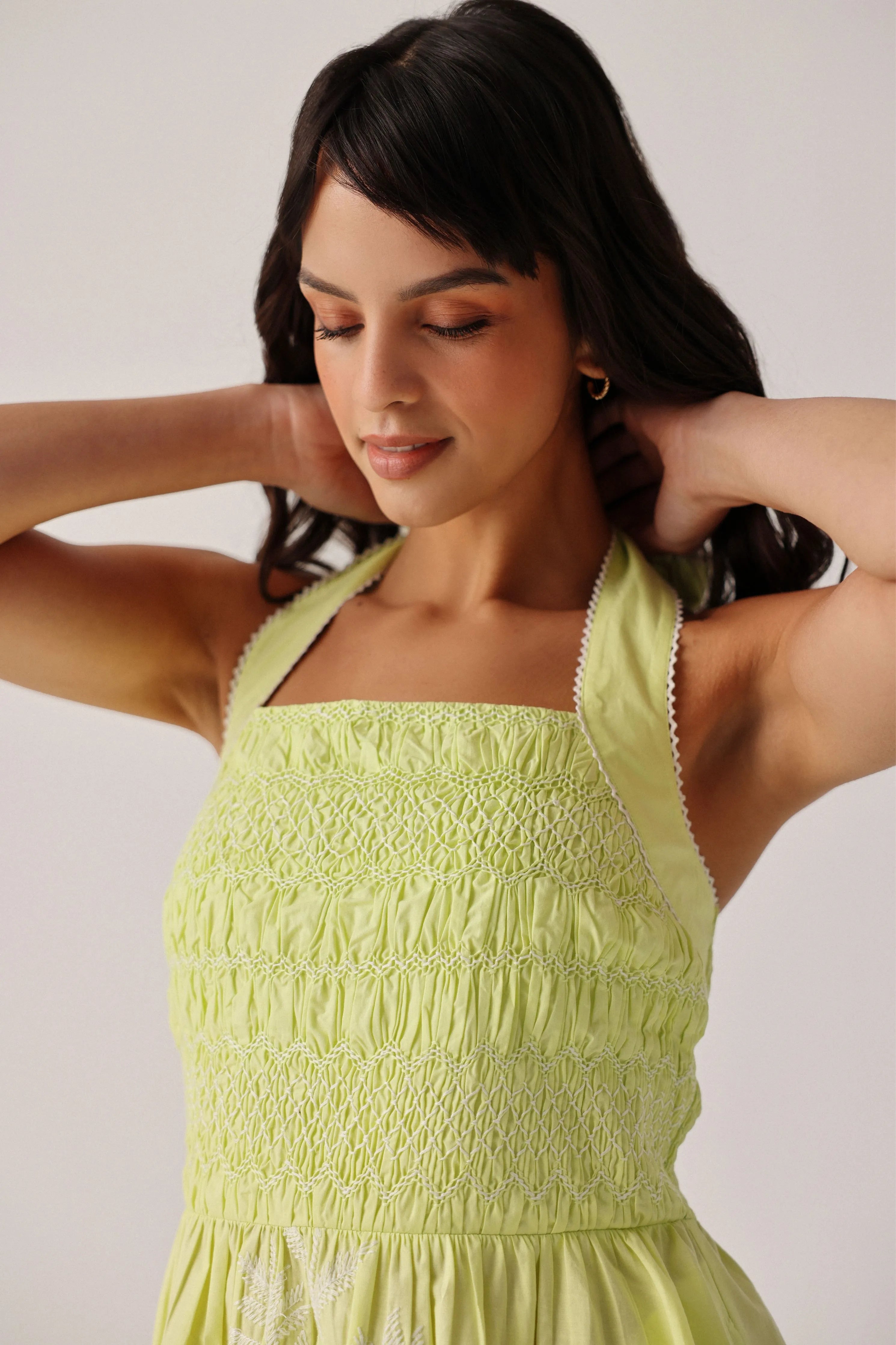 Hazel Midi Lime Dress