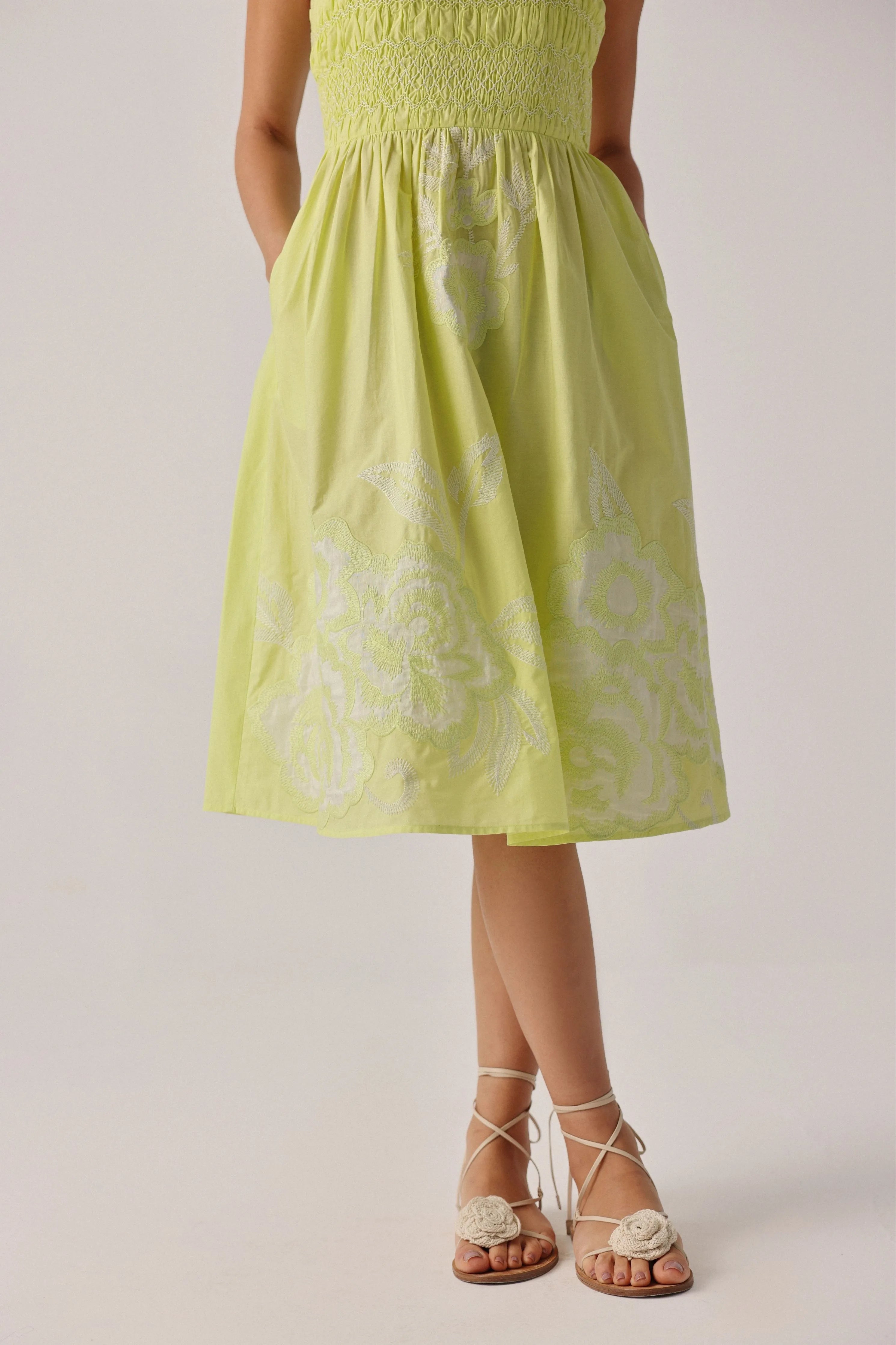 Hazel Midi Lime Dress
