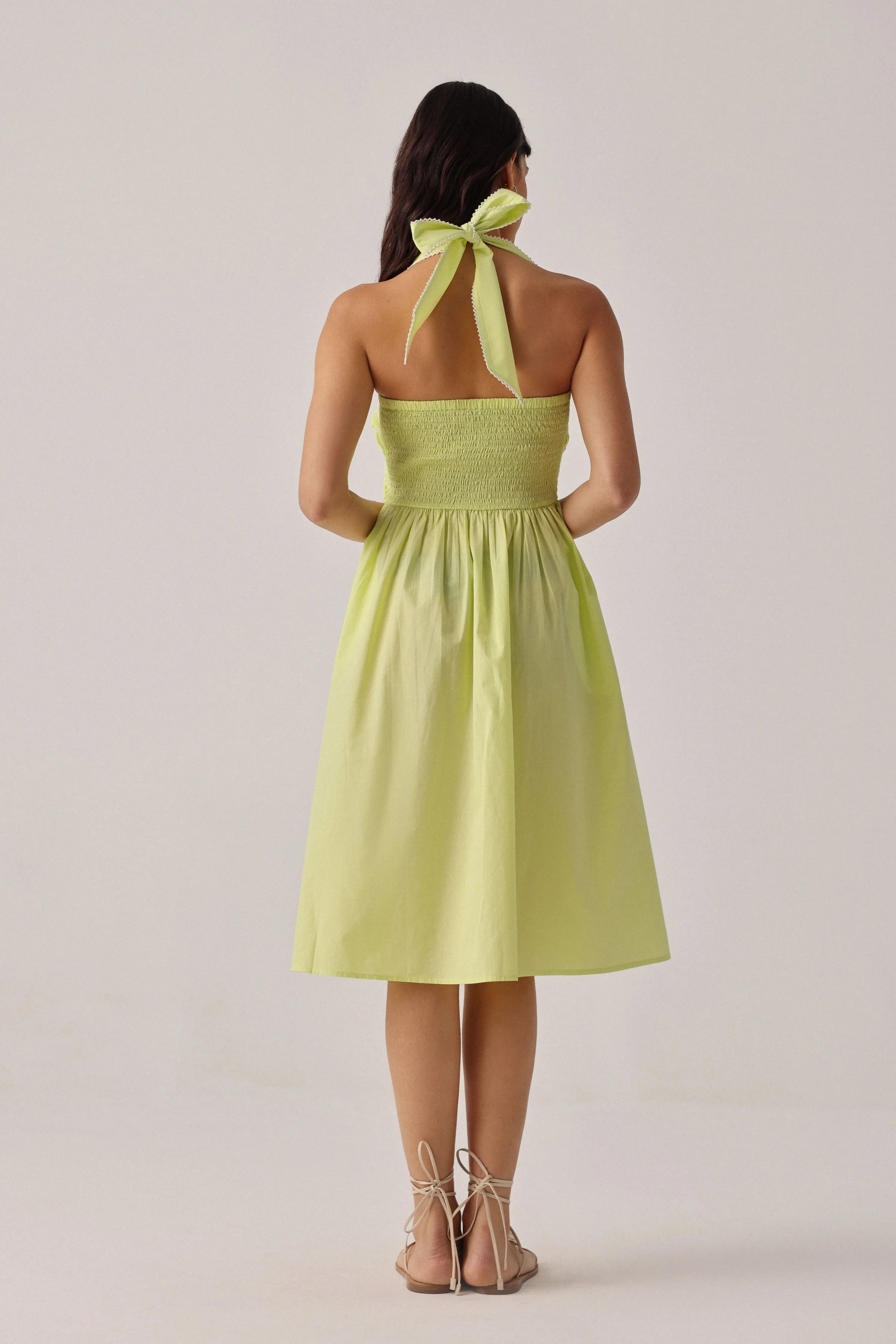 Hazel Midi Lime Dress