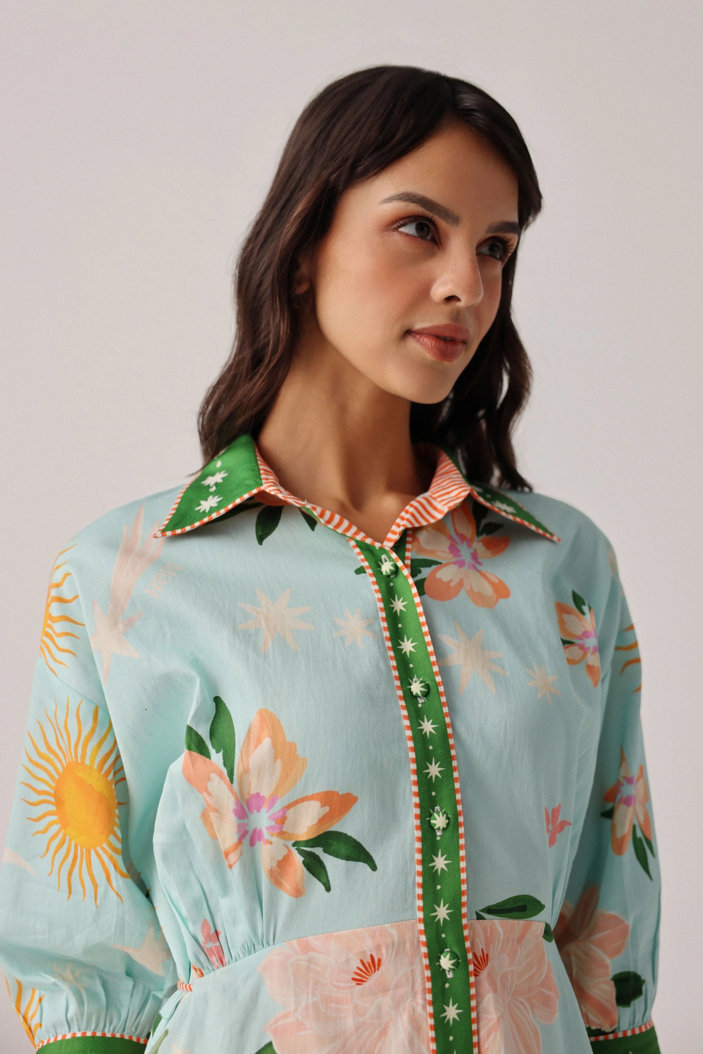 Lena Midi  Azure Dress