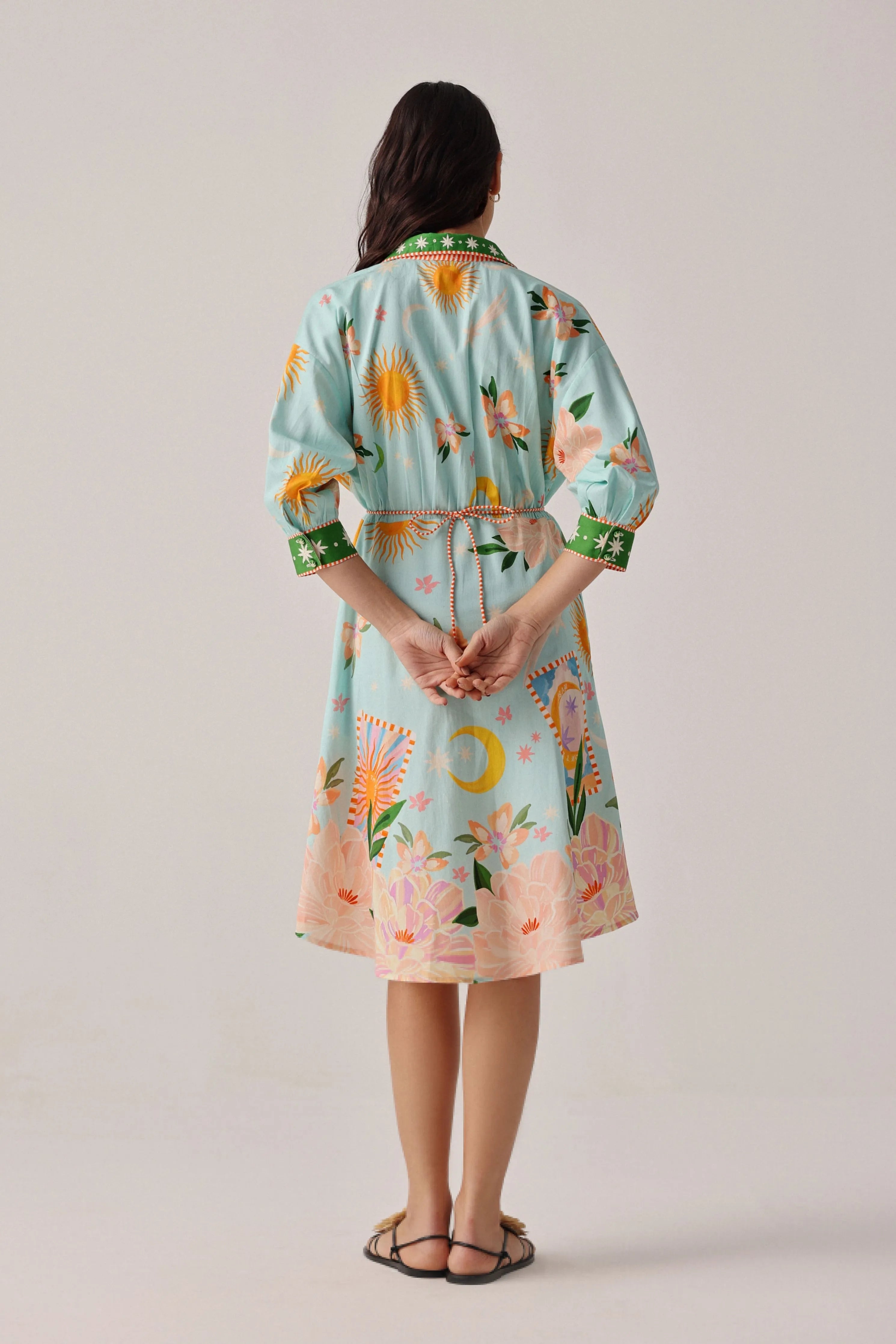 Lena Midi  Azure Dress