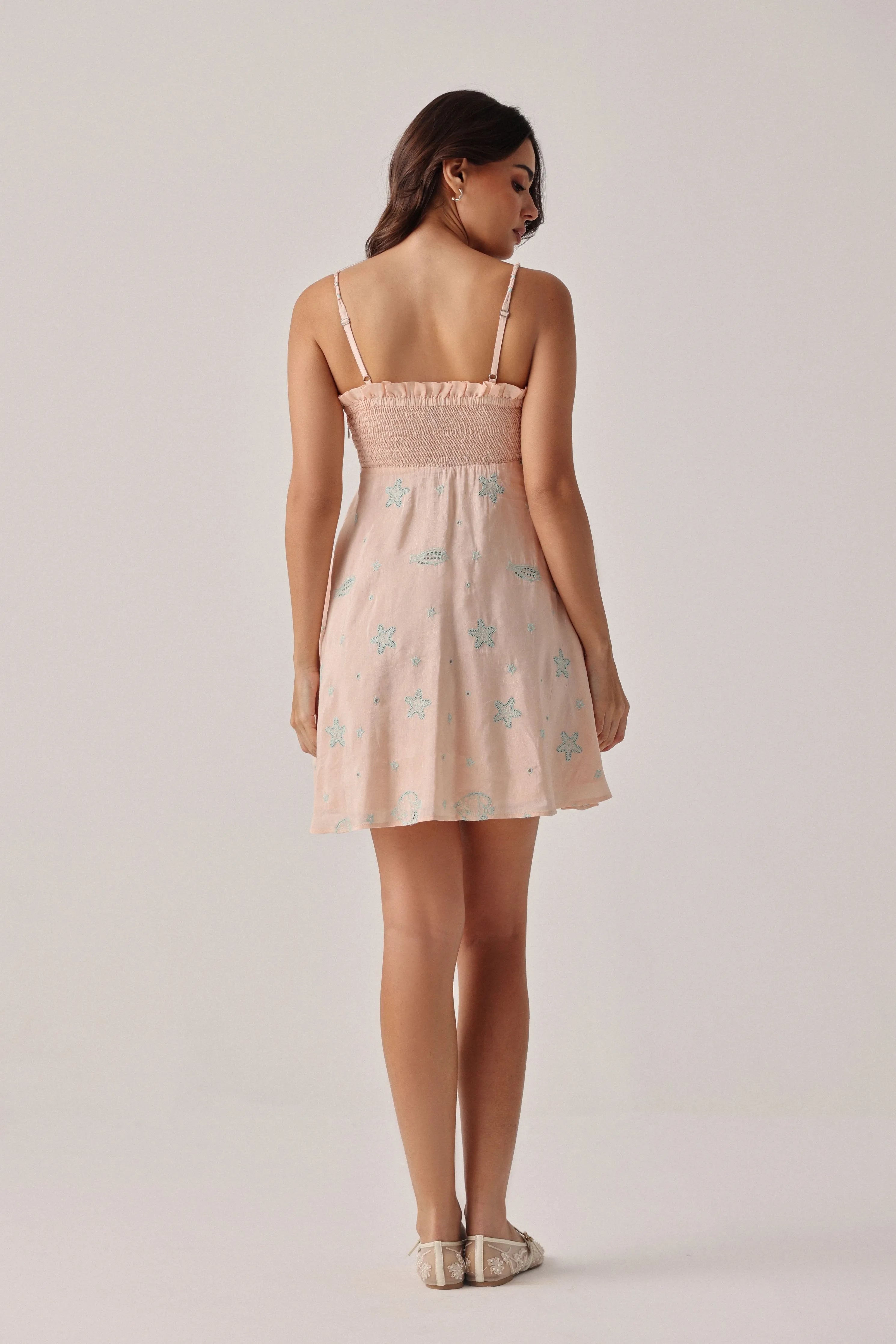 Nora Mini Peach Dress