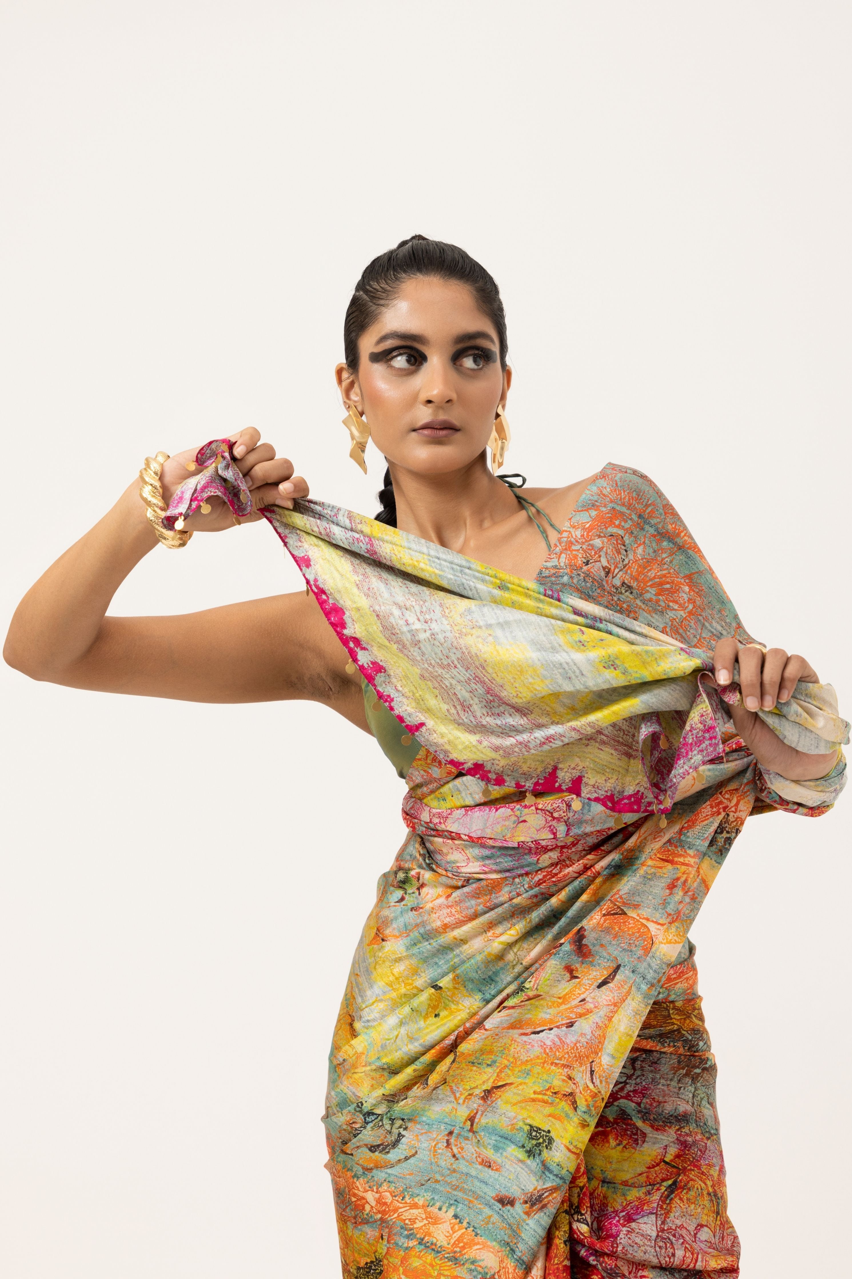 Verdant Symphony Silk Saree