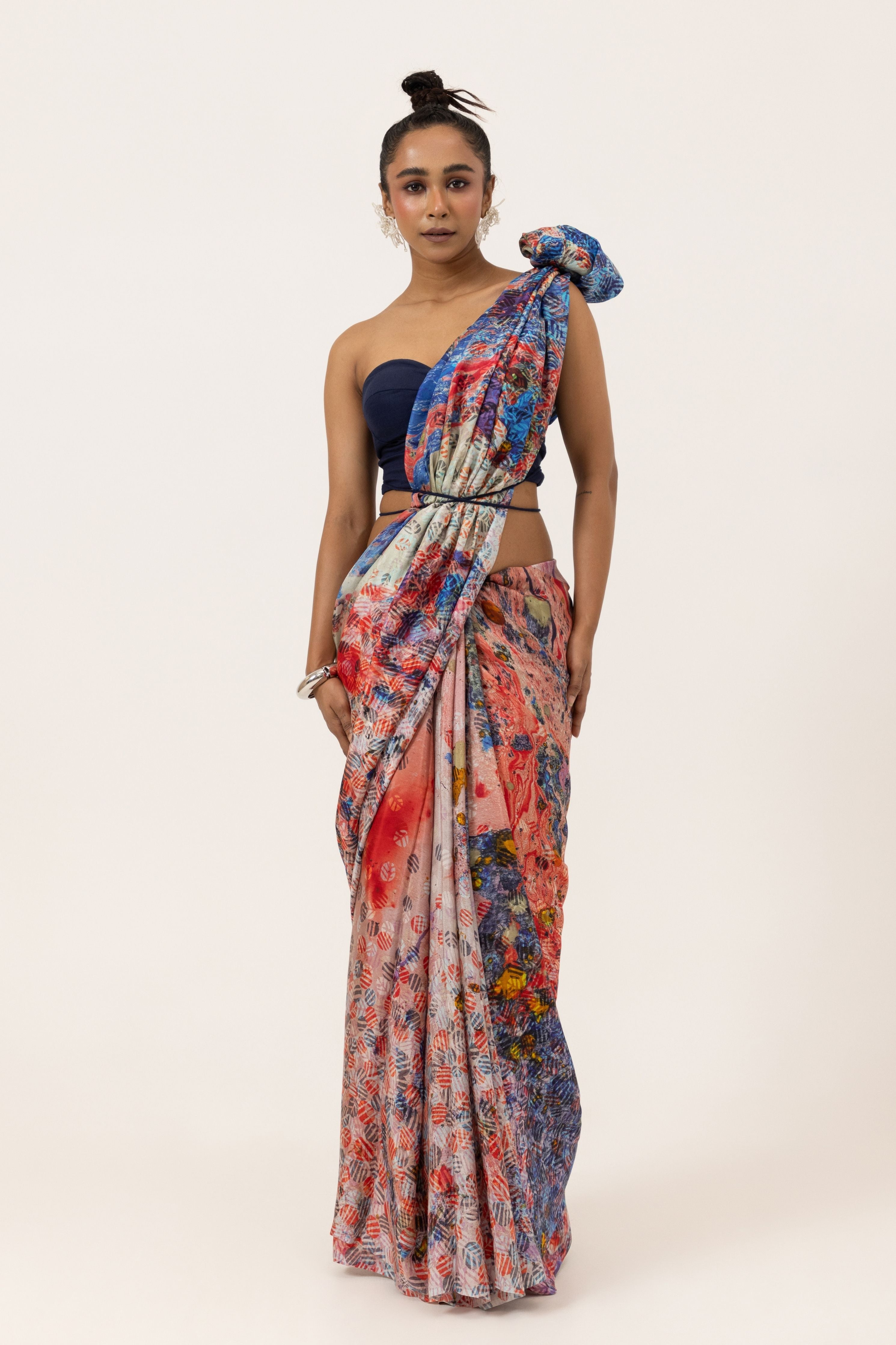 Pop Marble Silk Saree