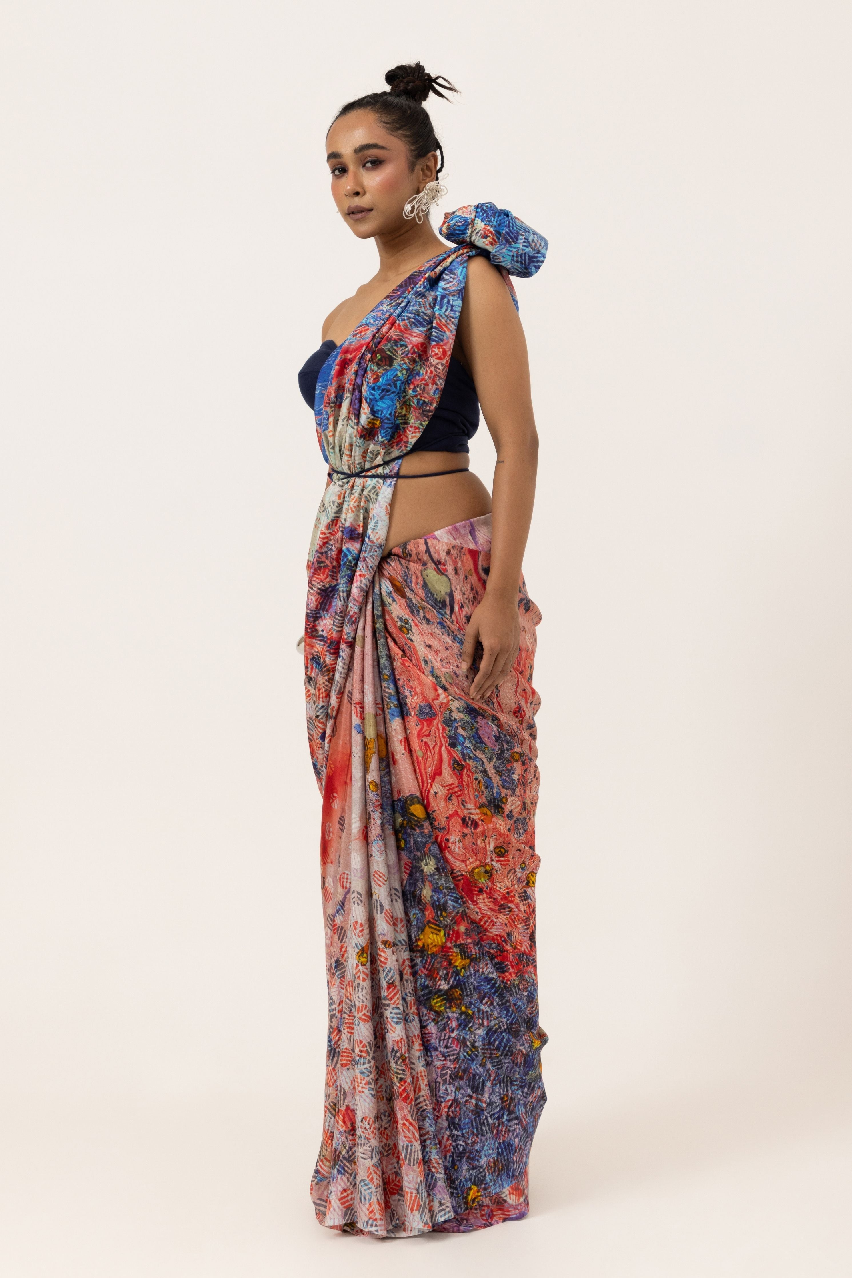 Pop Marble Silk Saree