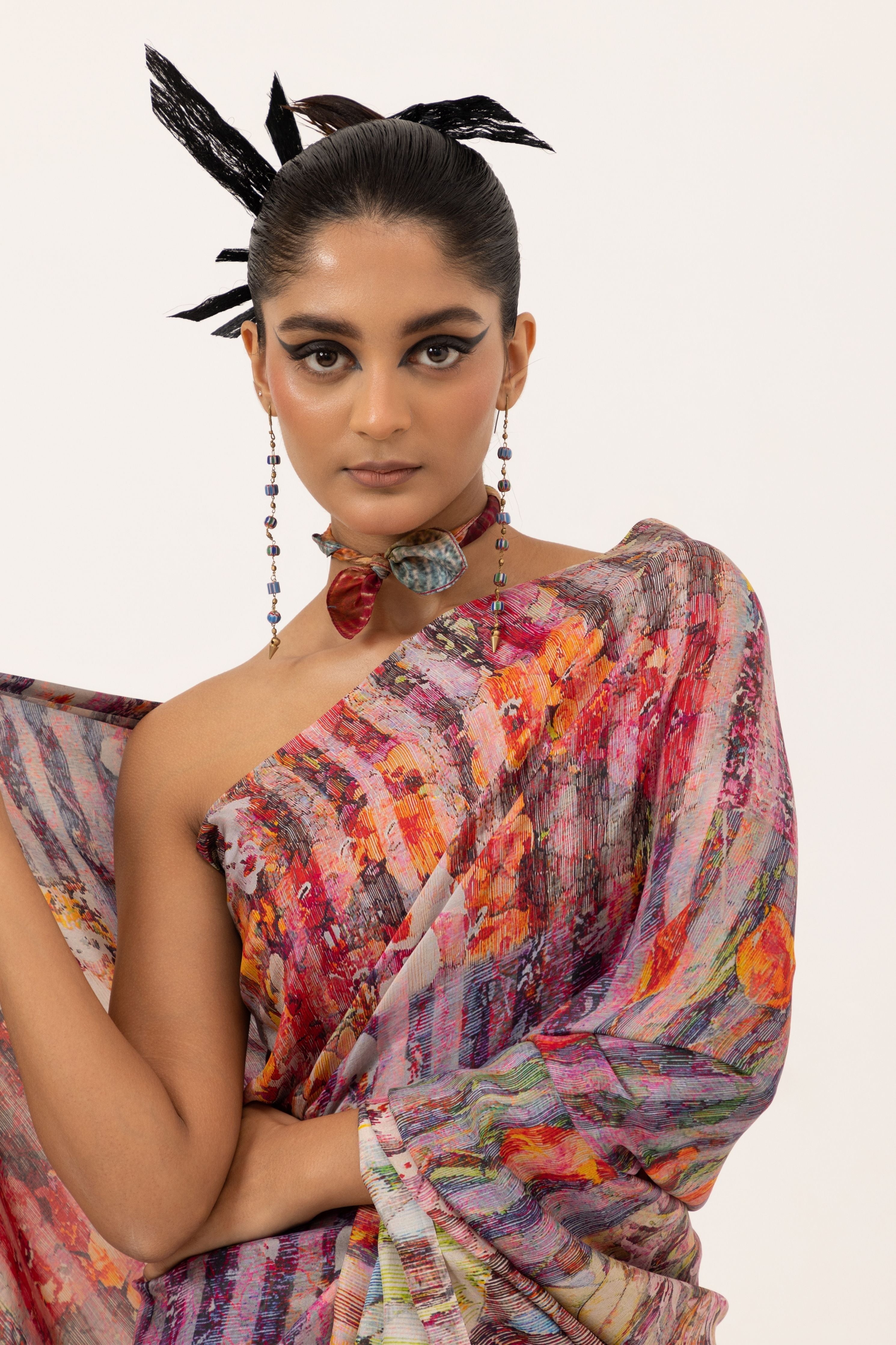 Floral Reverie Silk Saree