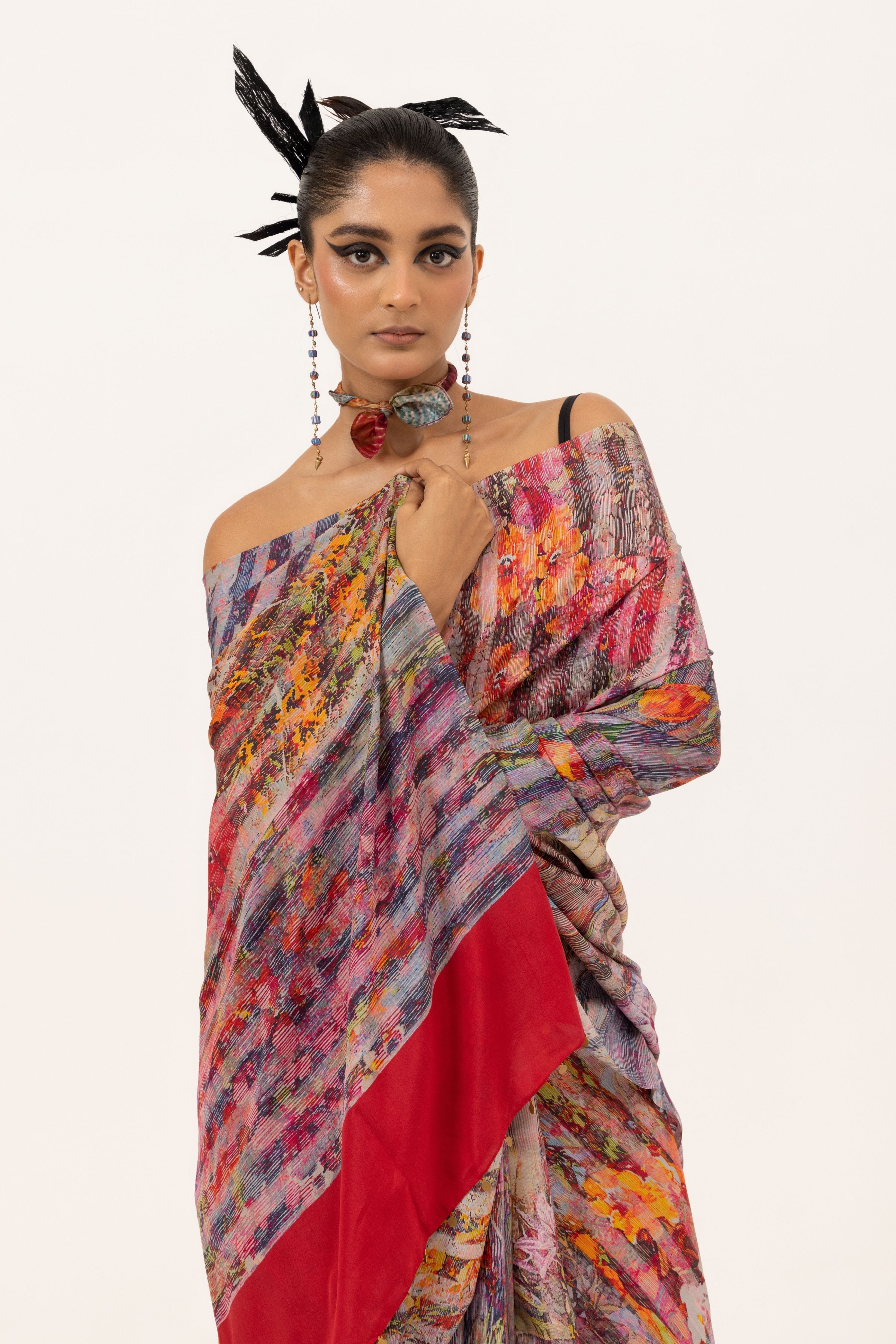 Floral Reverie Silk Saree