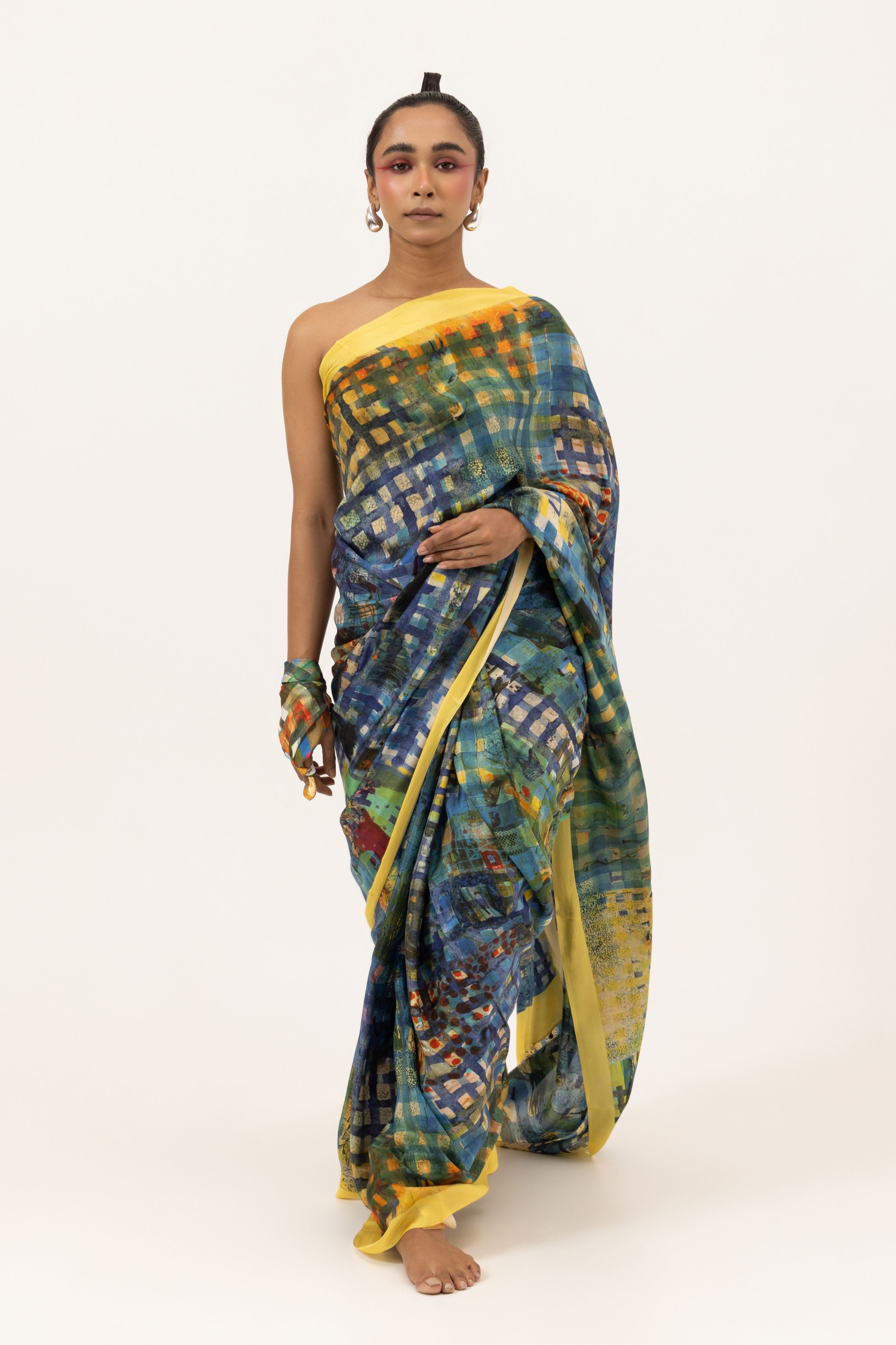 Block & Blend Silk Saree