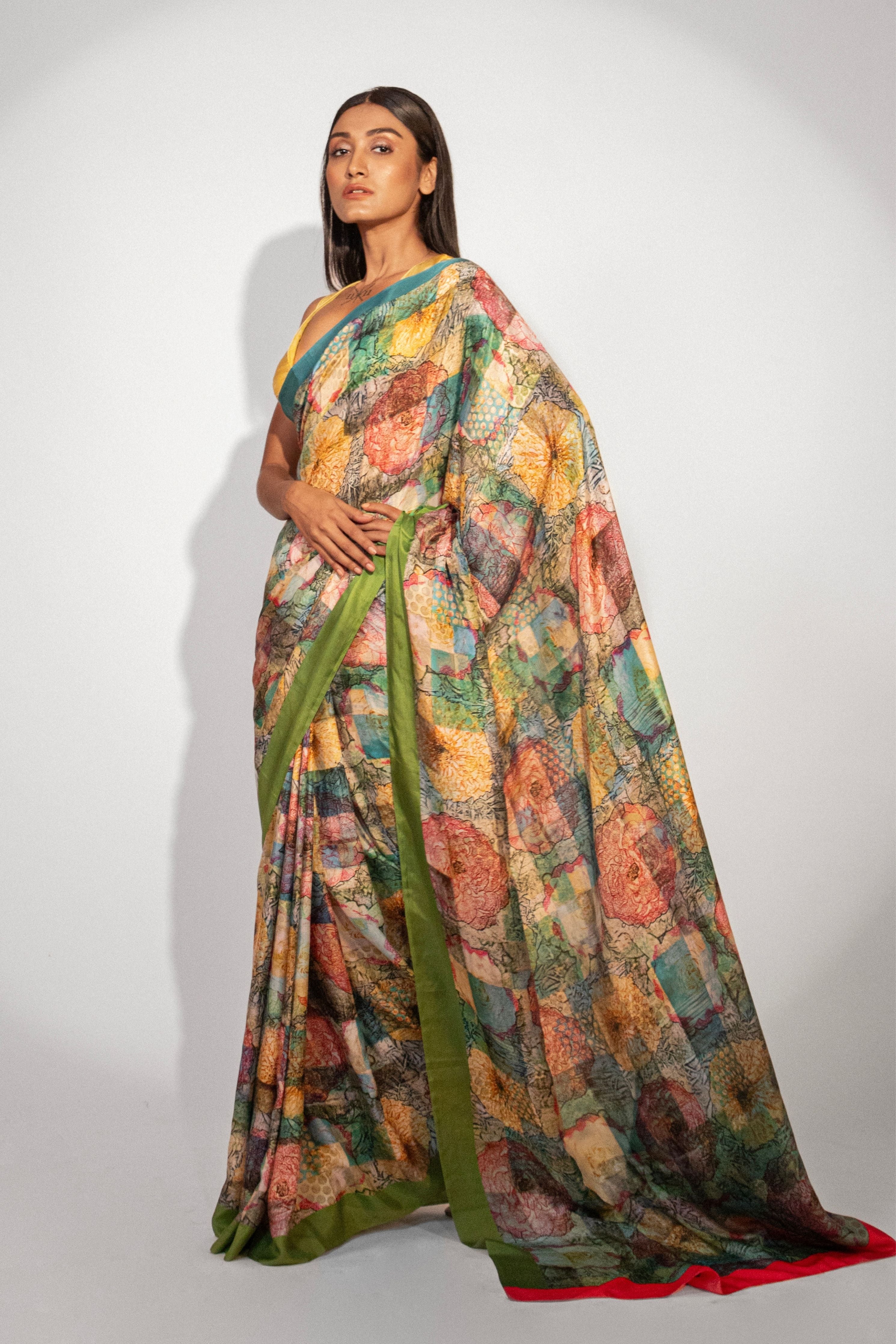 Garden Oasis Silk Saree