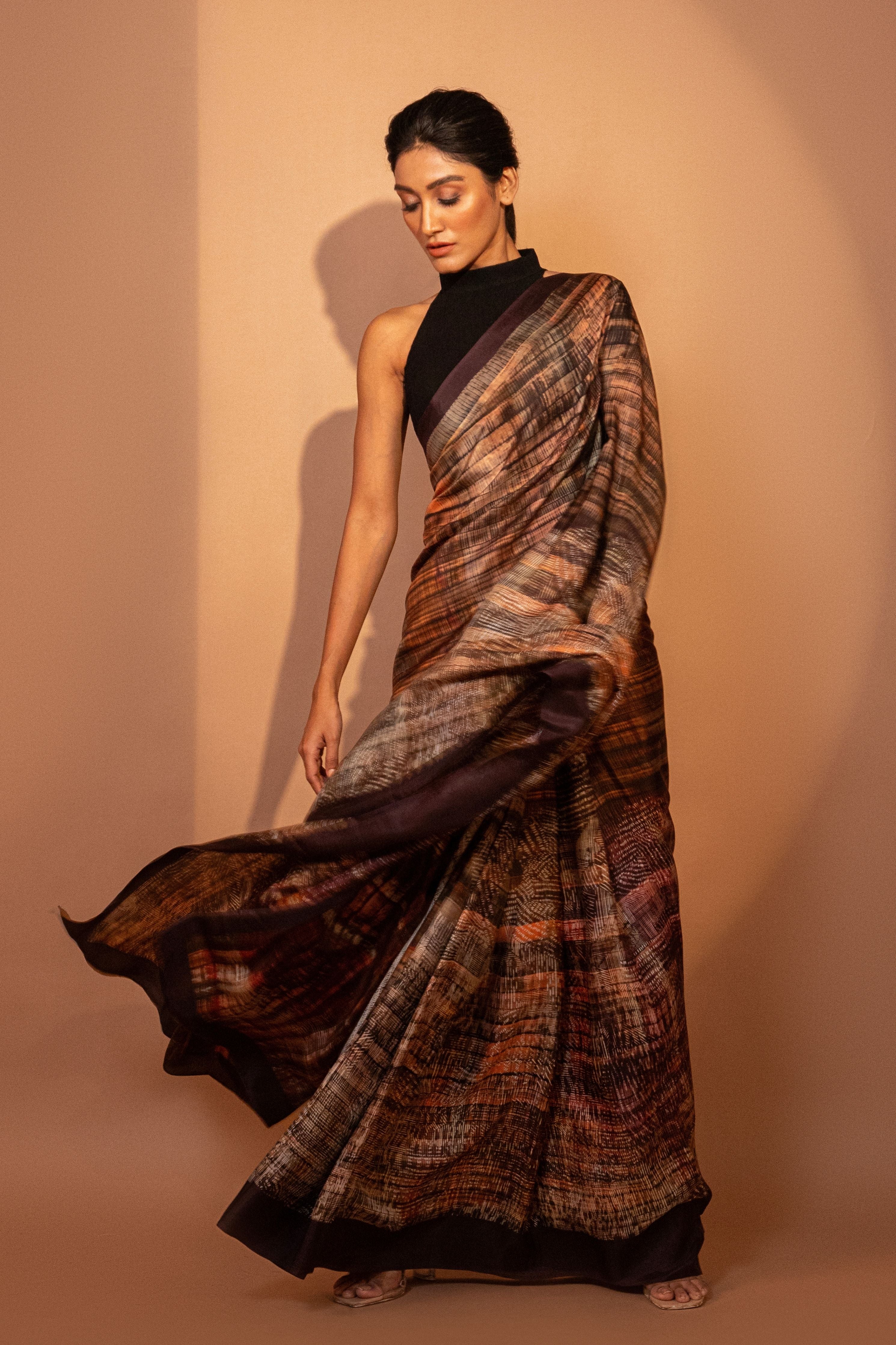 Celosia King Coral Silk Saree