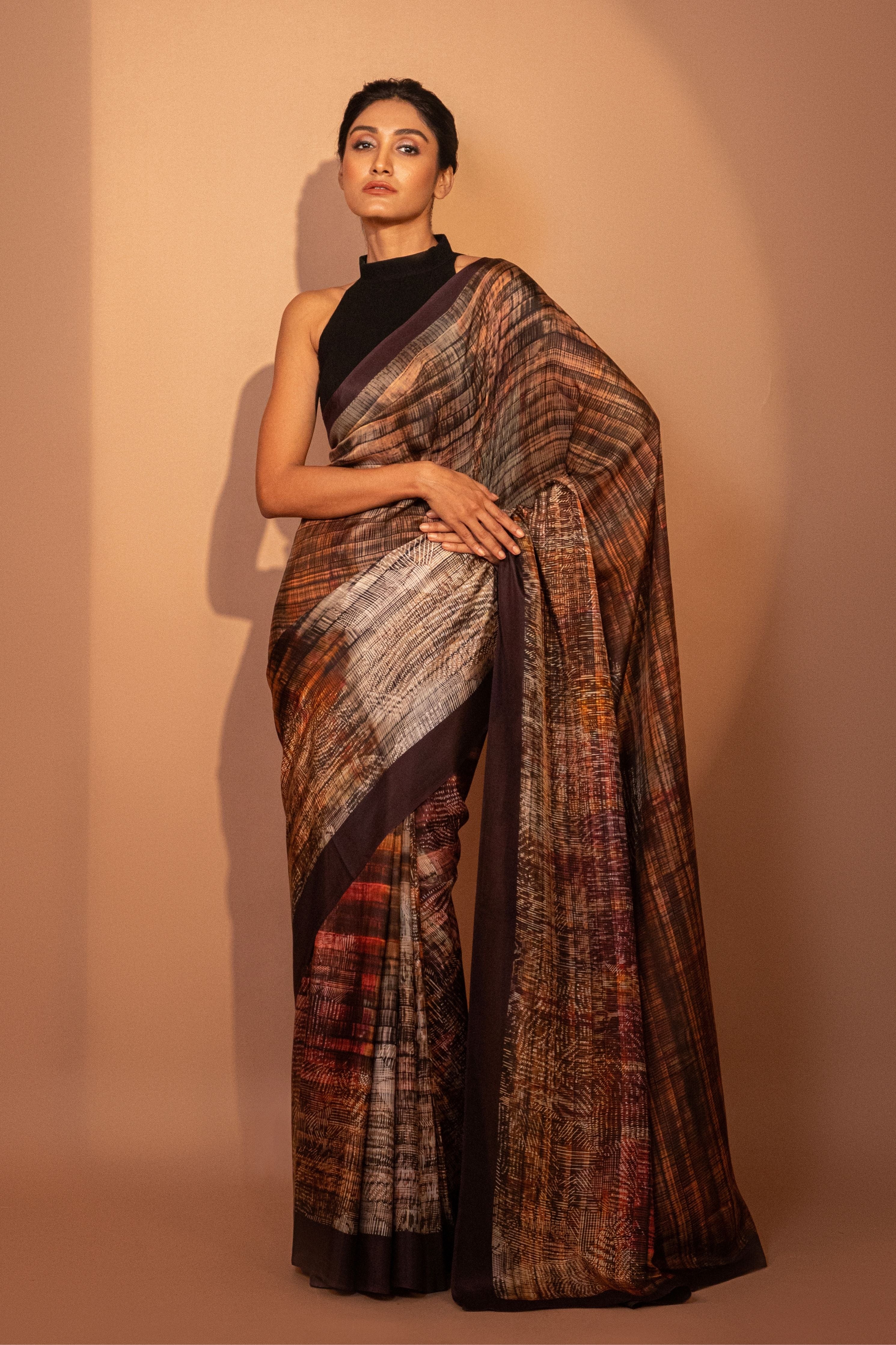 Celosia King Coral Silk Saree