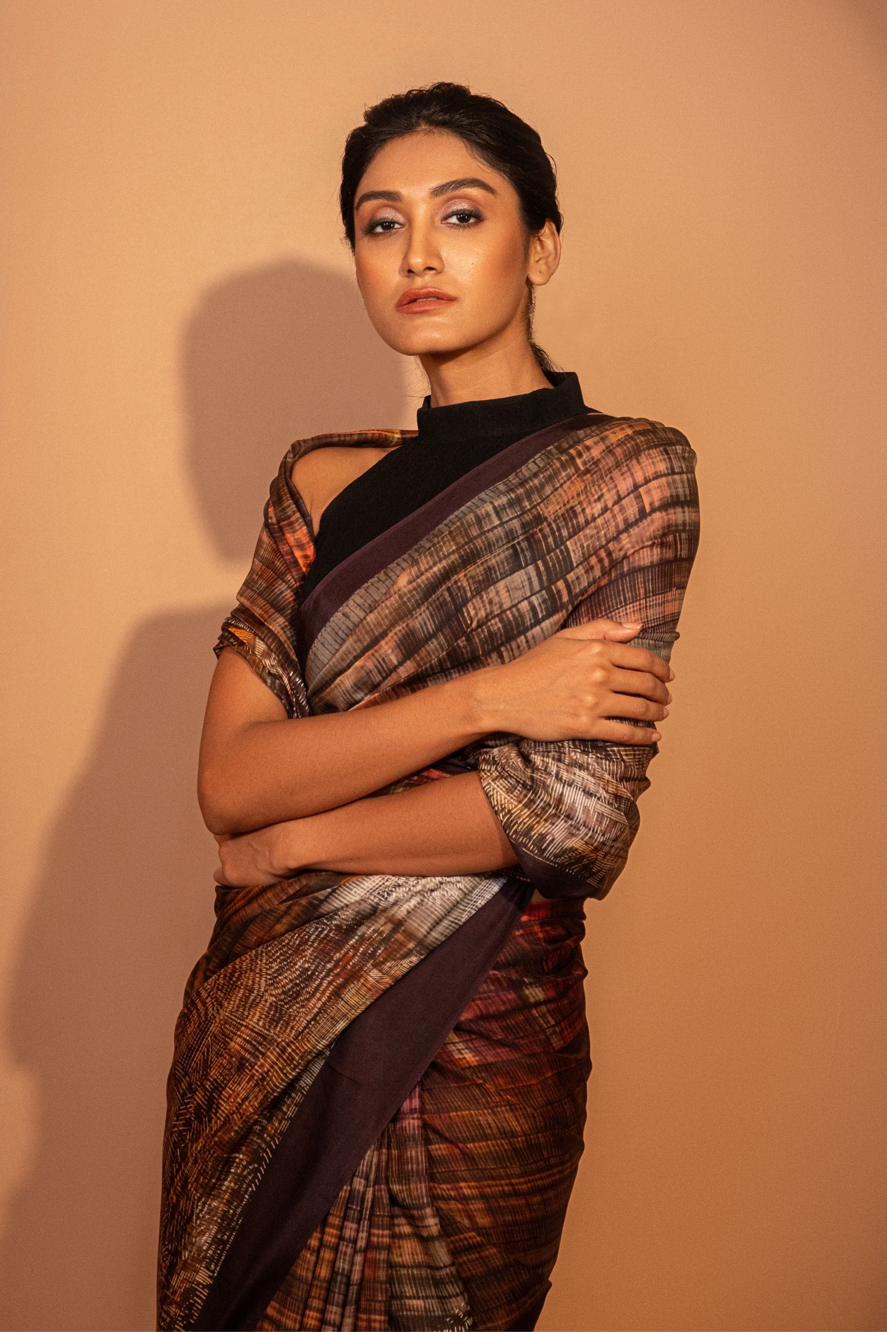 Celosia King Coral Silk Saree
