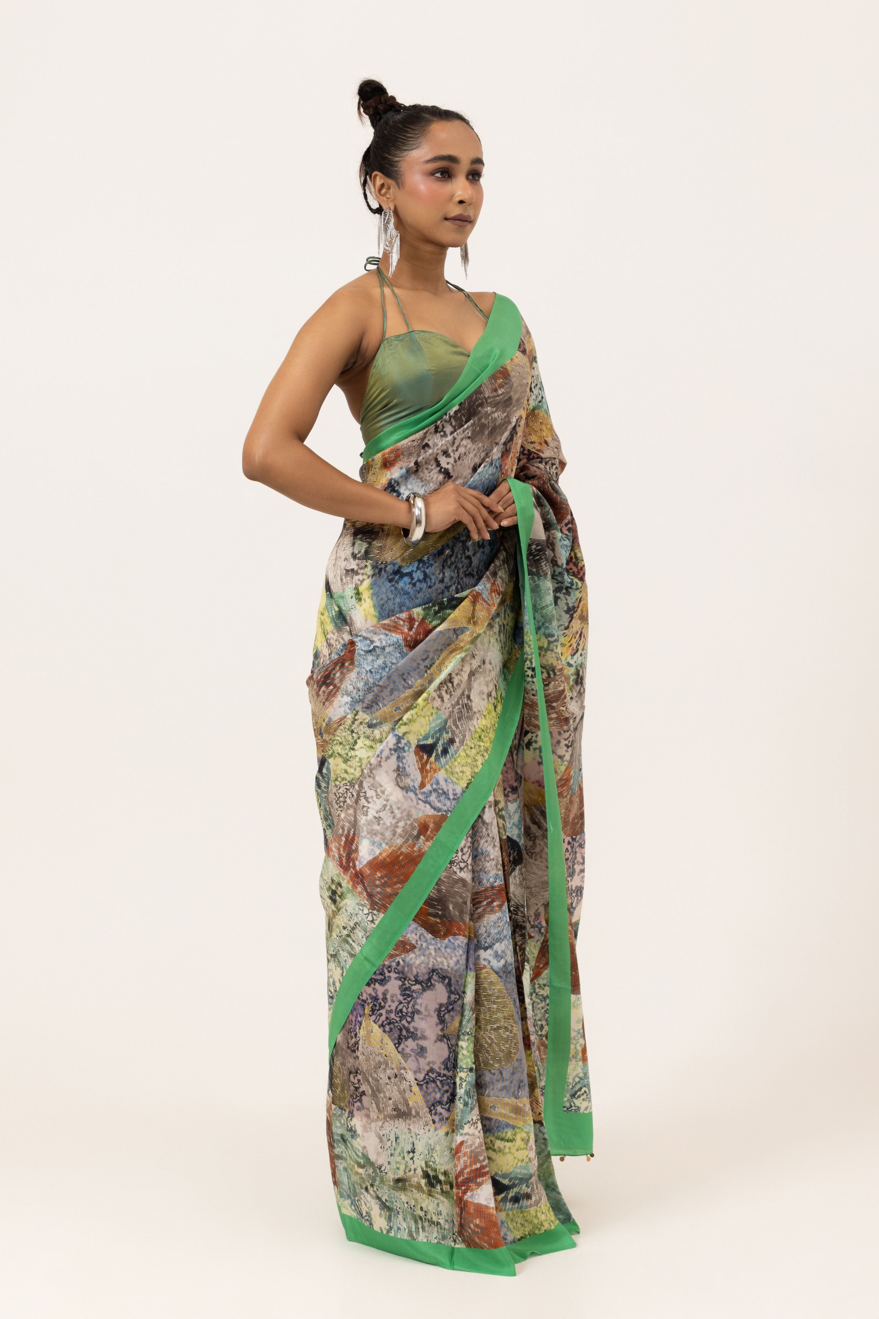 Floral Drift Silk Saree